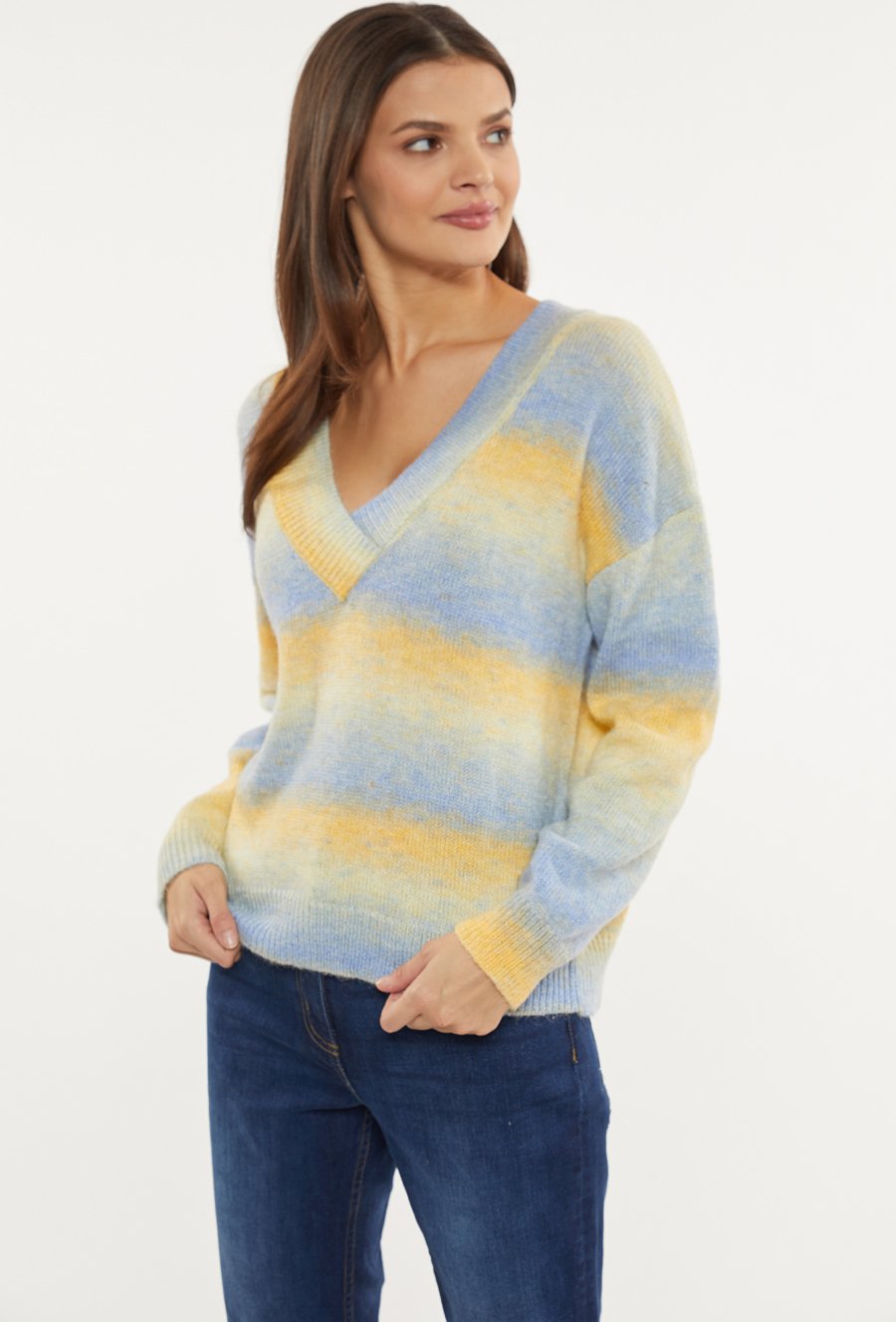 Sweter damski w pastelowe kolory