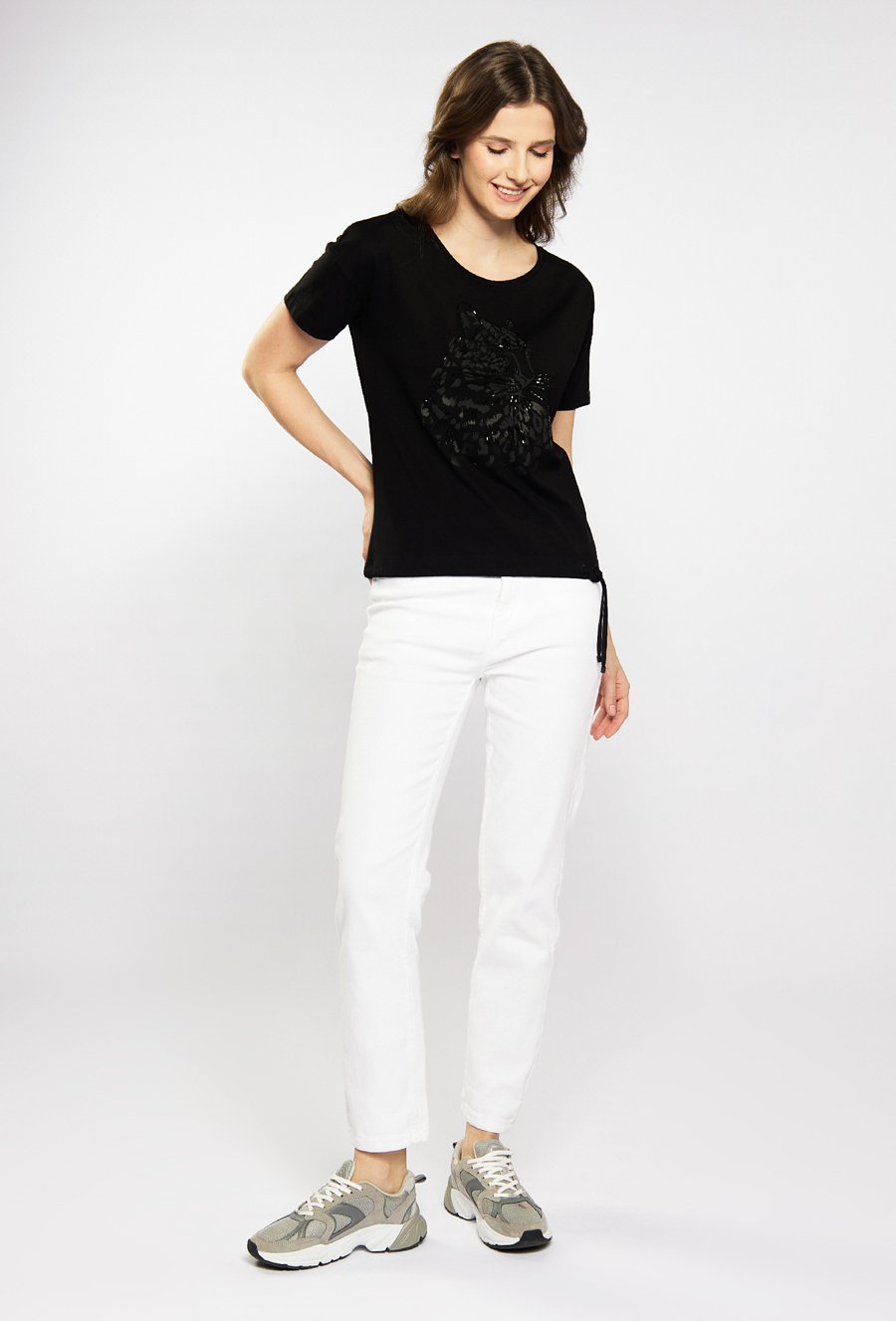 T-shirt z dżetowym wzorem