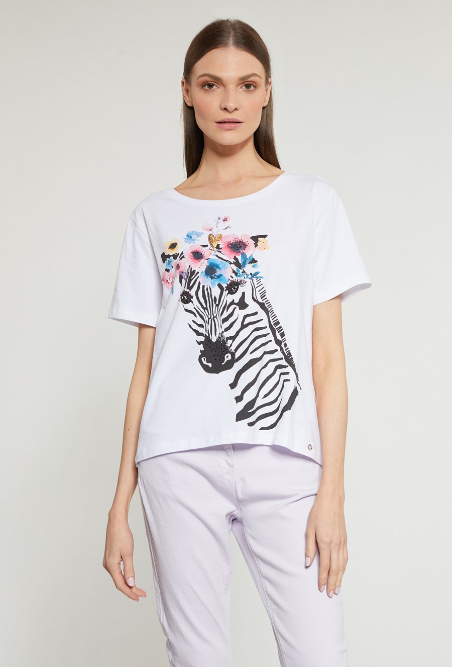 T-shirt damski z ciekawym wzorem