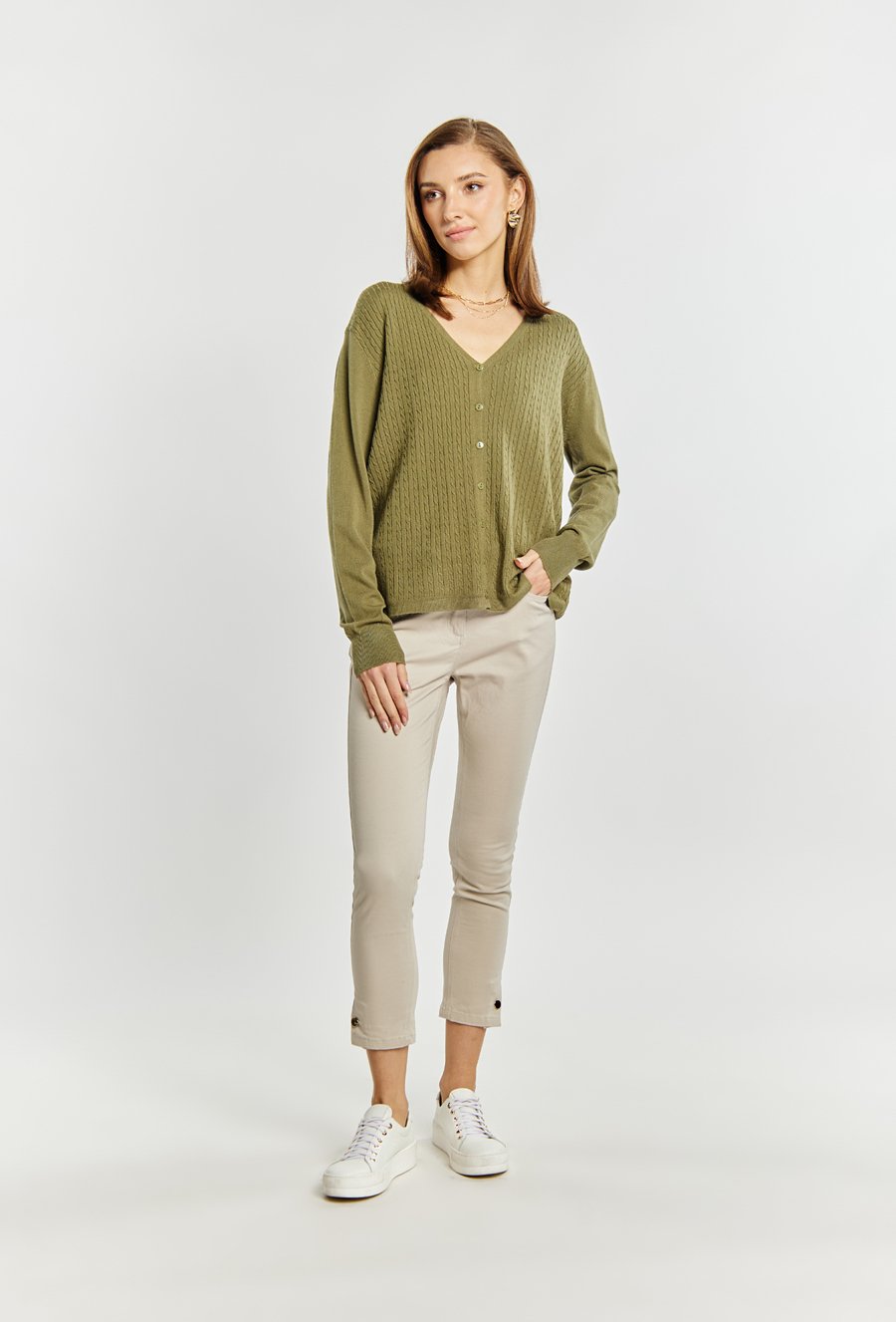 Rozpinany sweter damski