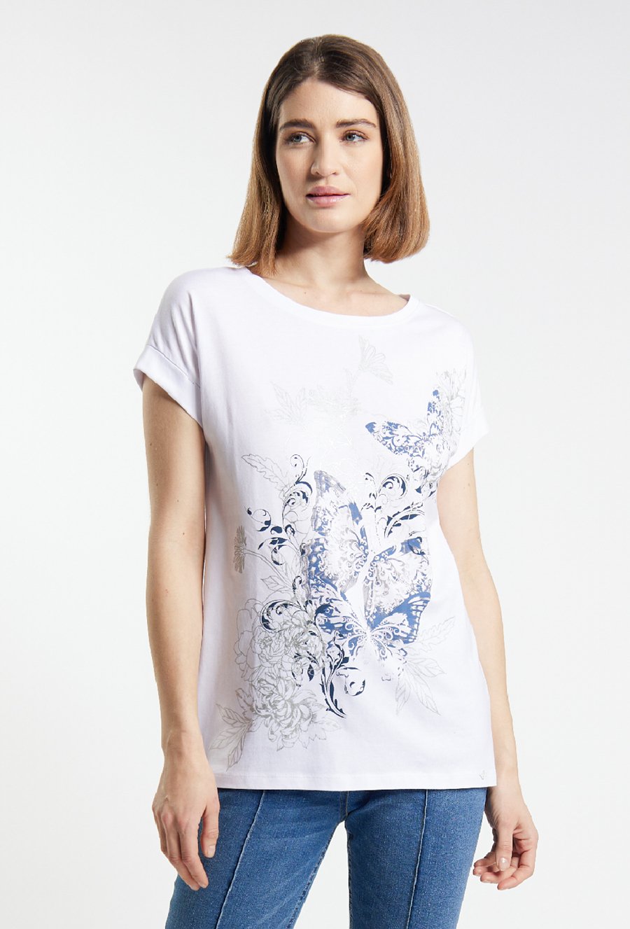 T-shirt damski z ciekawym wzorem