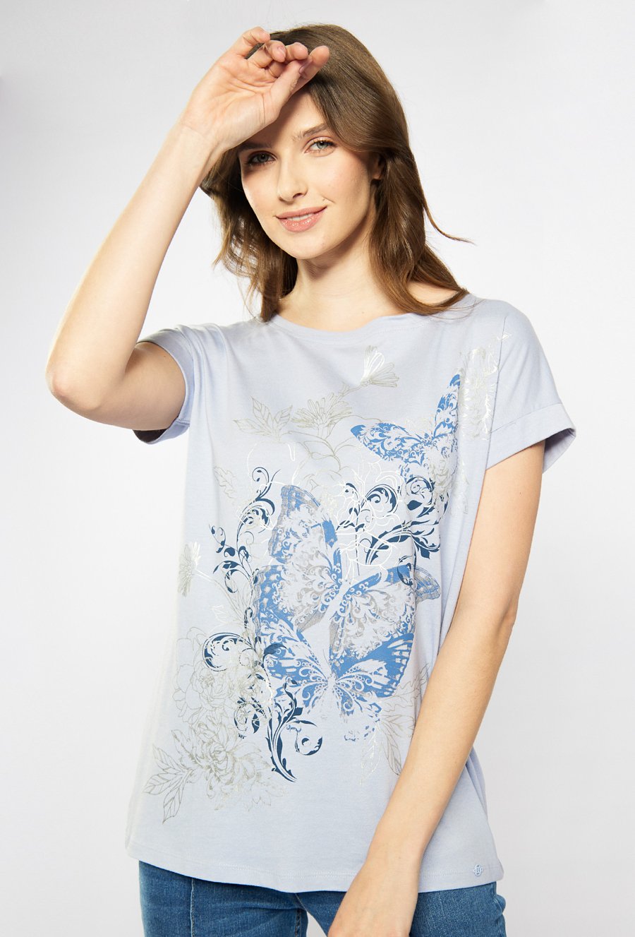 T-shirt damski z ciekawym wzorem