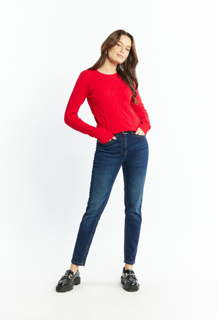 Dopasowany sweter damski