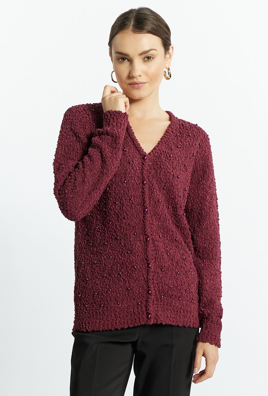 Rozpinany sweter damski