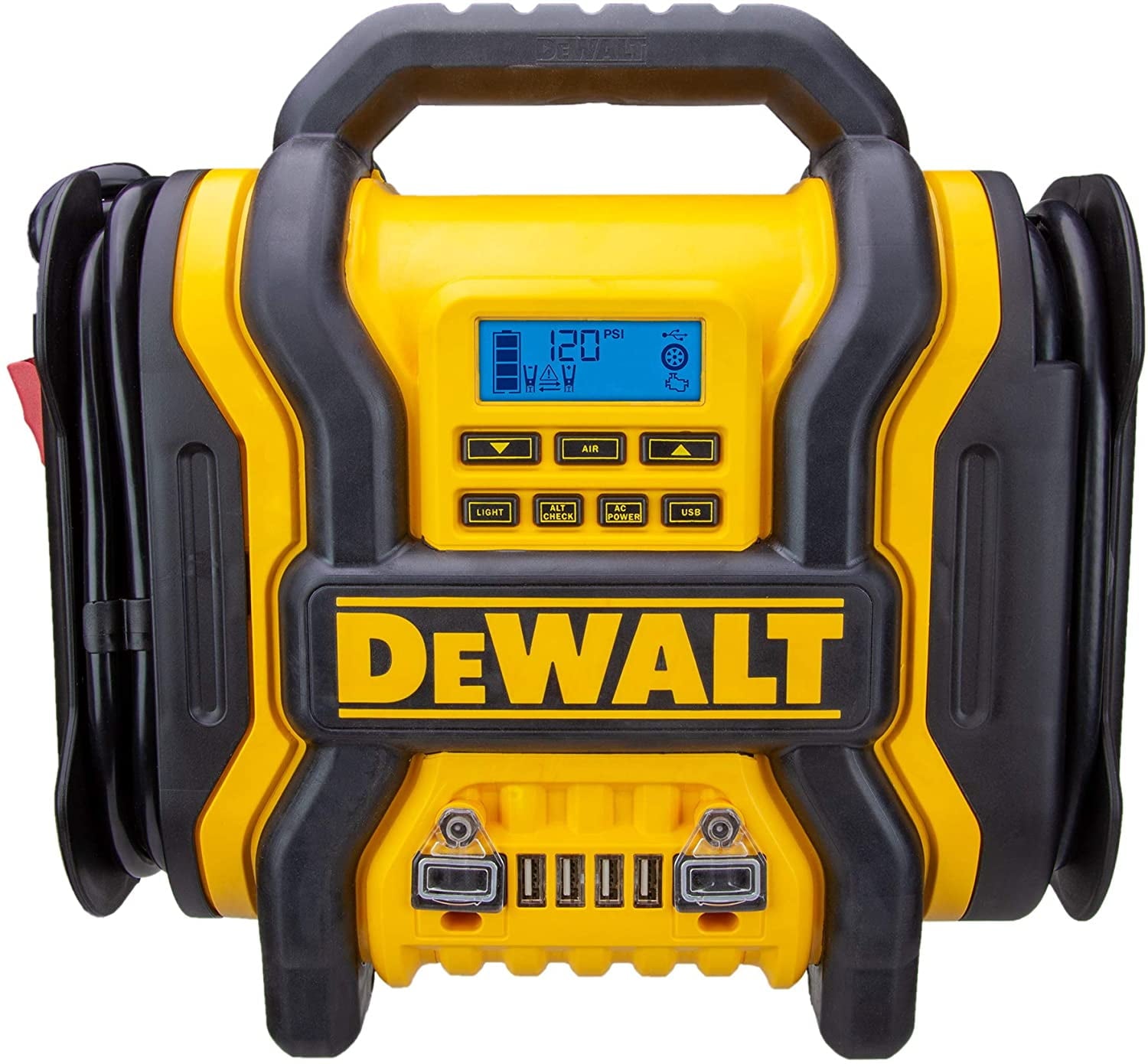 DW DXAEPS14 1600 Automotive Jump Starter/Power Station with AC Power Inverter, Digital Compressor