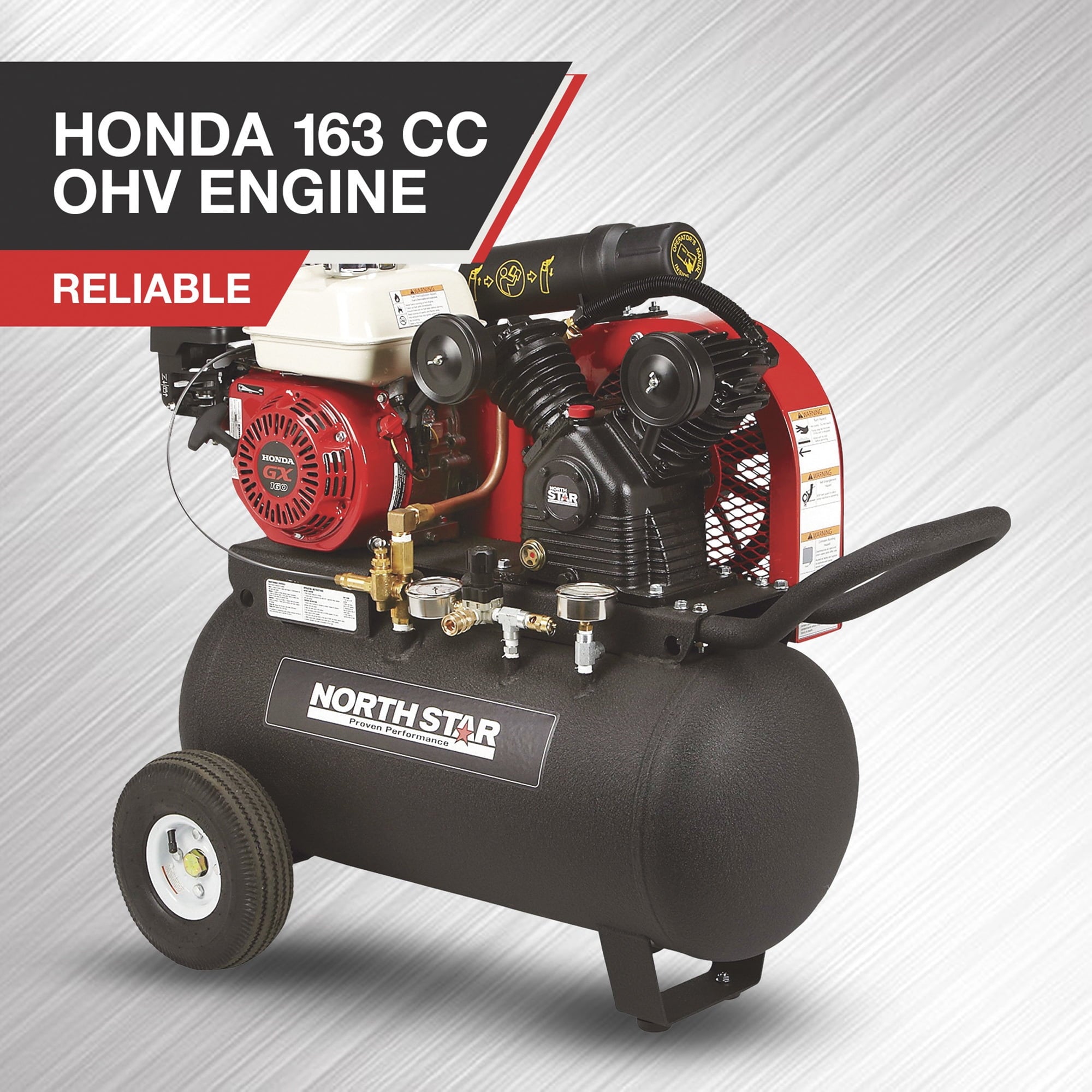 NorthStar Portable Gas-Powered Air Compressor 20-Gal Hor Tank 13.7 CFM @ 90 PSI