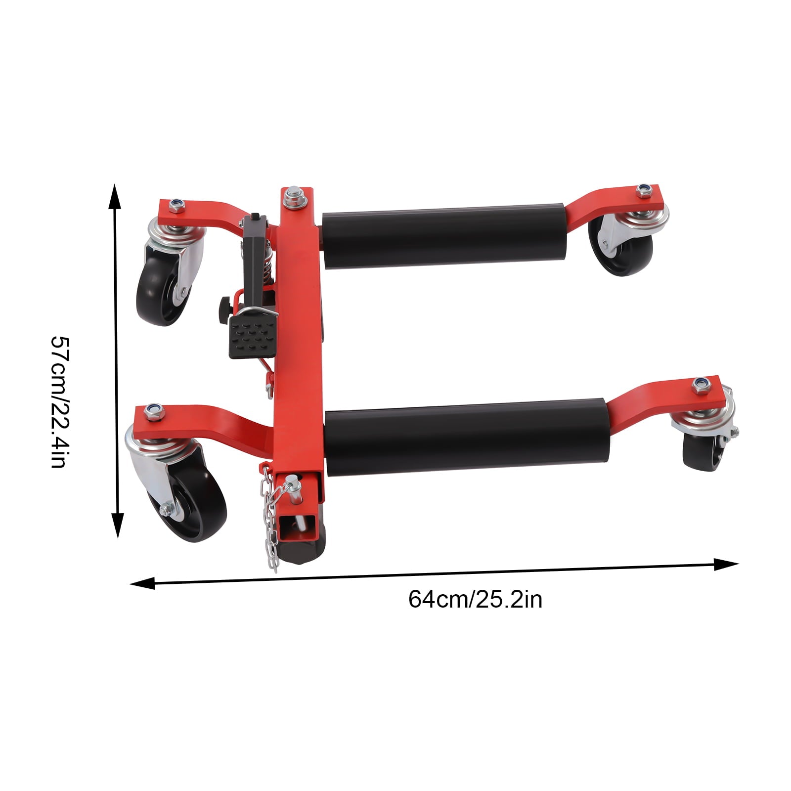 Miumaeov Wheel Dolly Car Skates Vehicle Positioning Hydraulic Tire Jack Truck Trailer Pick Up Dolly Foot Pedal, 1500lbs (2 Pack)