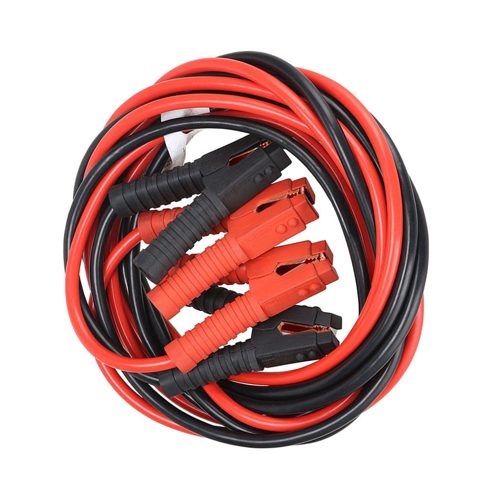 19 Feet 3000A Jumper Cables Car Battery Power Emergency Cable Jump Start Firing Line Power Wire Copper Clip Clamp Boost Cord