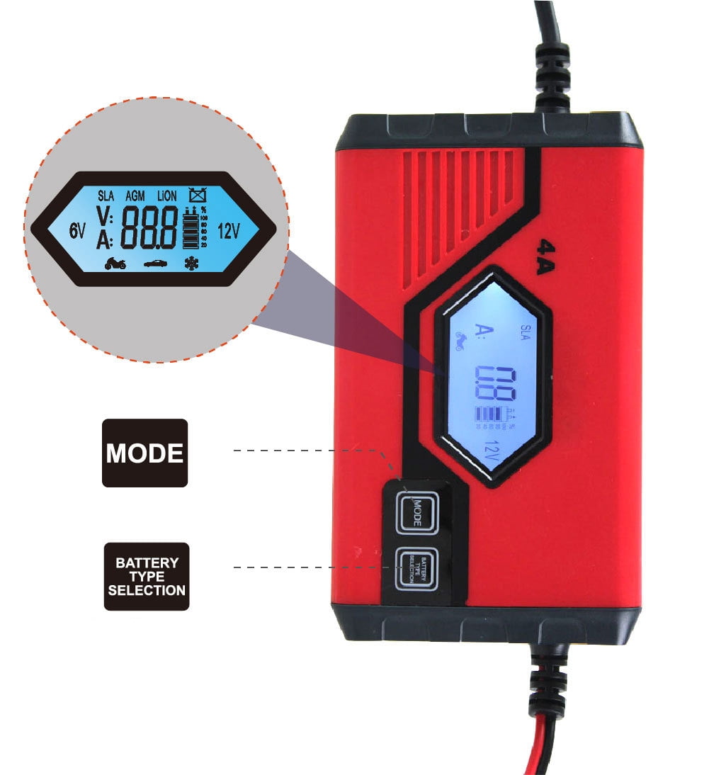 Pristin Charger,Maintainer Car Atv Screen Battery Maintainer Battery With Lcd Amp 6v/12v Battery Car Battery 4 Lcd Screen Battery 6v/12v Battery With Battery 4 Amp With Lcd Screen