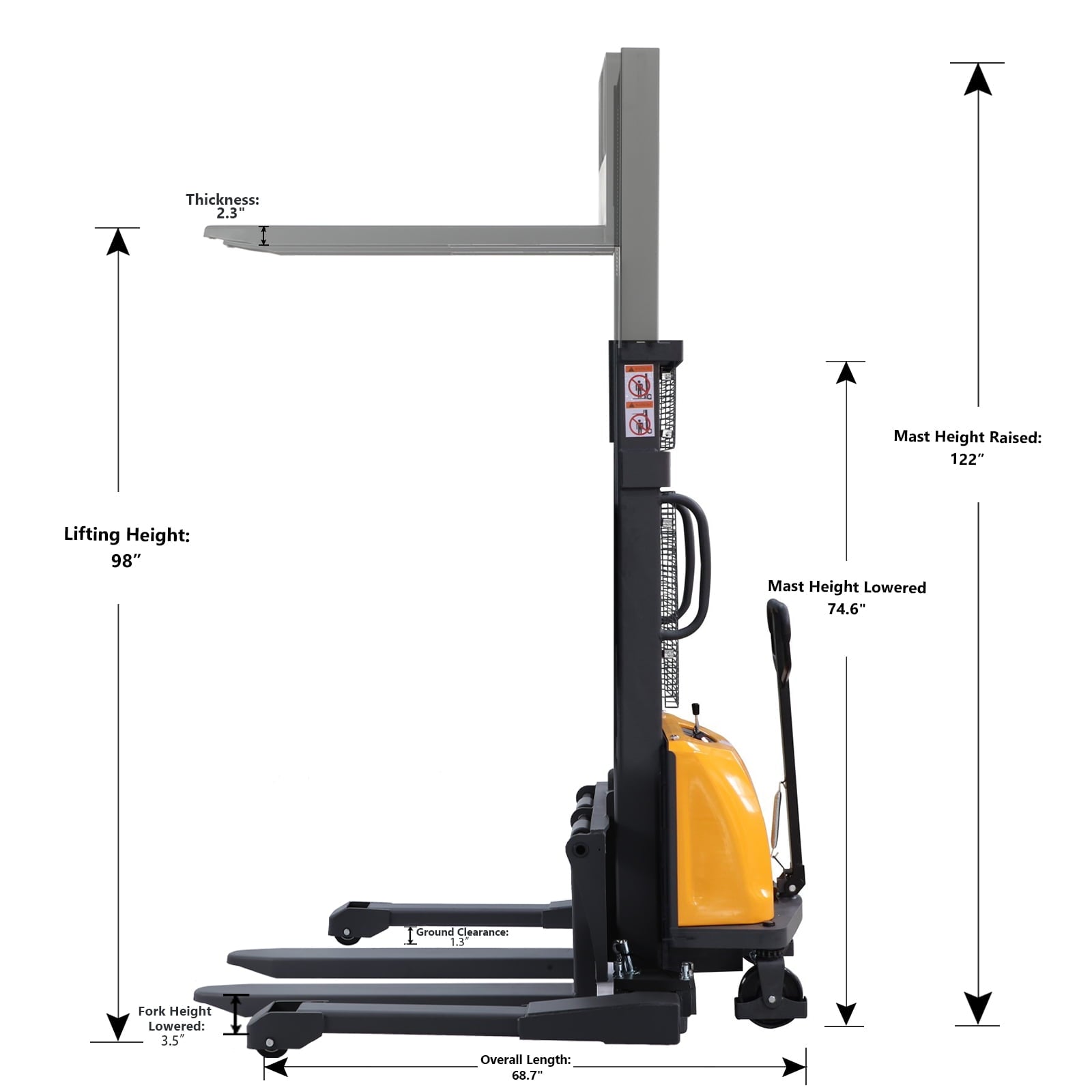 APOLLOLIFT Semi Electric Stacker Material 98