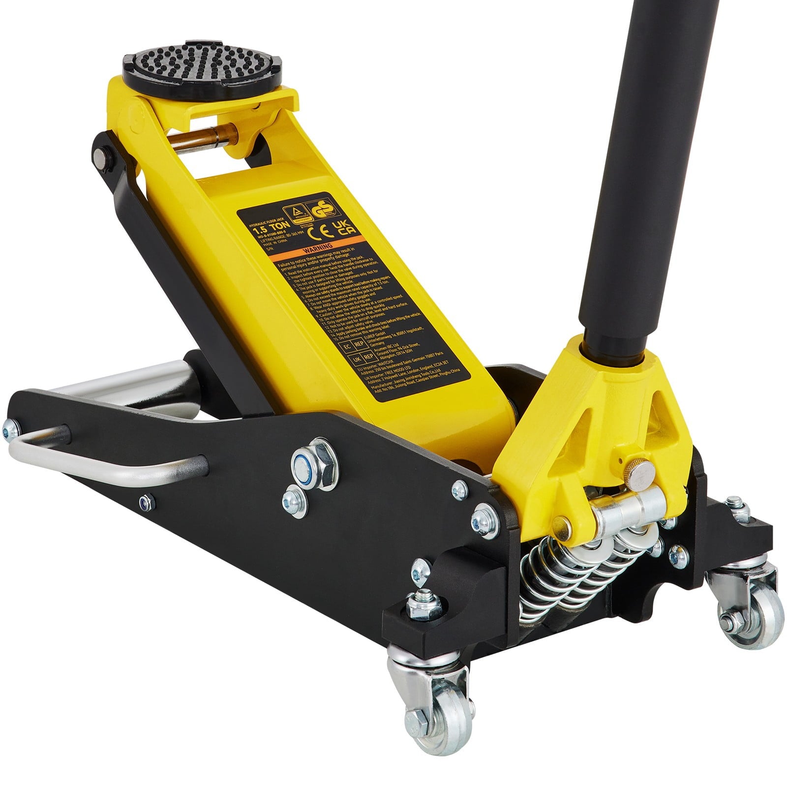 BENTISM Low Profile Floor Jack 1.5 Ton (3300 lbs), Aluminum and Steel Hydraulic Racing Floor Jack, Dual Piston Quick Lift Pump, 3-3/20