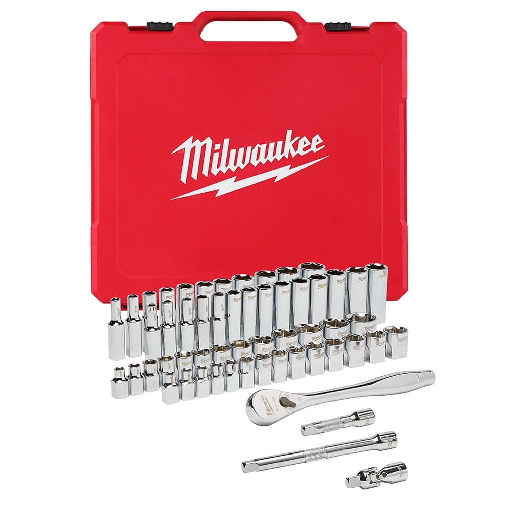 Milwaukee 48-22-9008 3/8 in. Drive 56pc Ratchet & Socket Set (SAE & Metric)