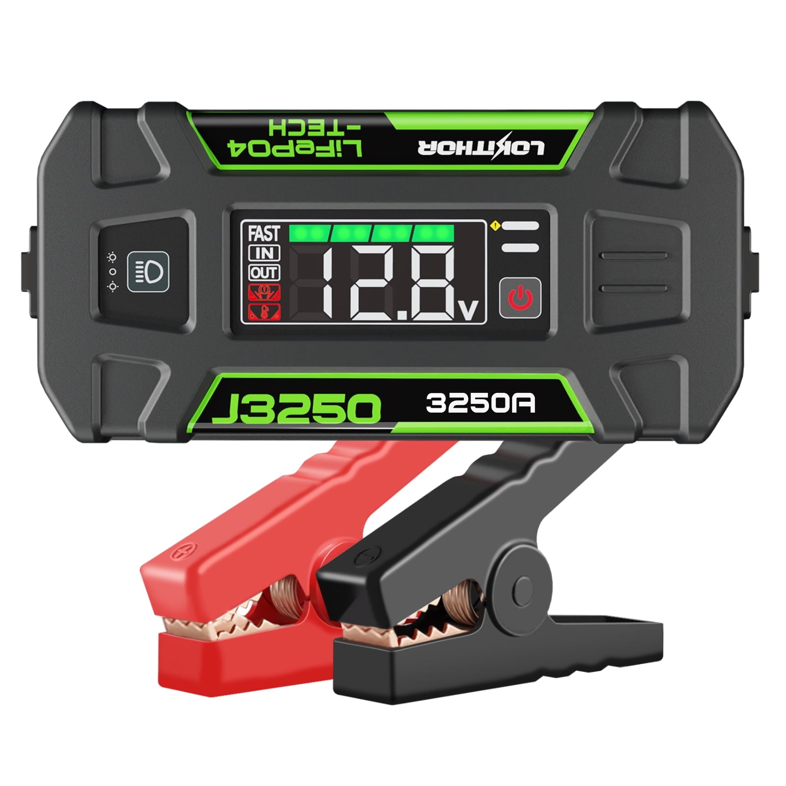 LOKITHOR J3250 12V Jump Starter Lithium Iron Phosphate (LiFePO4) Car Starter Battery for Upto 9.5L Gas and 7.5L Diesel Engines with 60W Two-Way Fast Charging, Super-Safe and 2000 Cycle Life