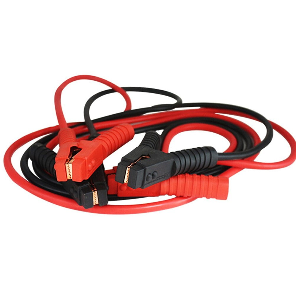 JIAHUI 6m 3000A Car Battery Power Emergency Cable Jump Start Firing Line Power Wire Copper Clip Clamp Boost Cord Bateria Auto (Black and Red)