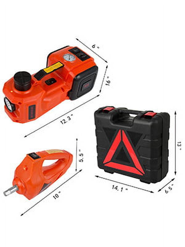 SKYSHALO Electric Car Jack, Electric Hydraulic Jack 3 Ton(6600 lbs) with Tire Inflator Pump and Electric Wrench, DC 12V Car Floor Jack Electric Jack Lift for an Emergency Tire Change