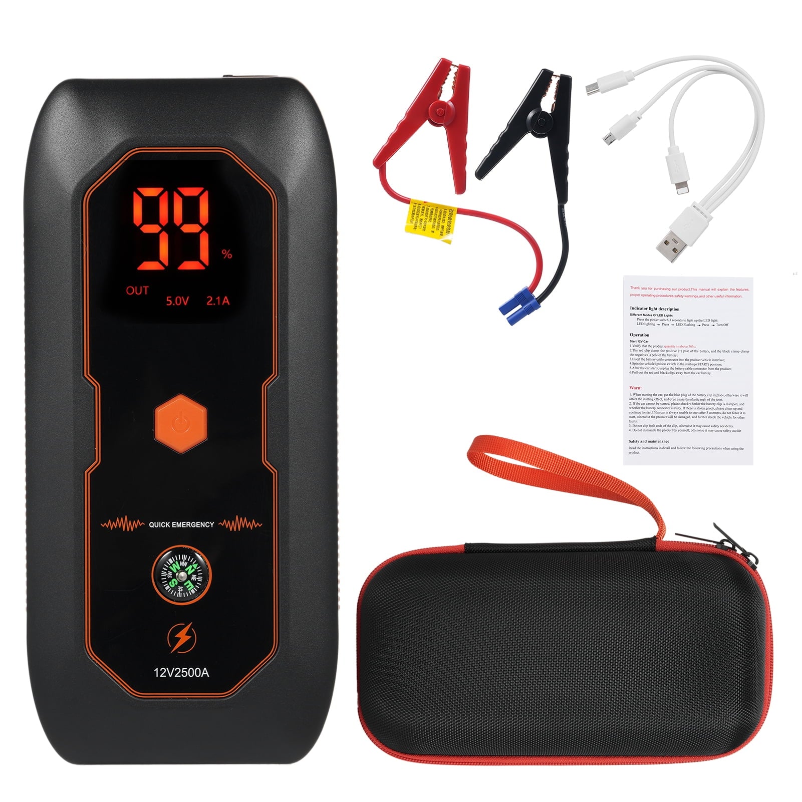 Lepmerk Emergency power supply, Supply Auto PortableAuto Battery With Jump 600a Peak Portable 12v Auto PortableBankBank Portable Supply Car Jump Dn18 Bank Portable 12v
