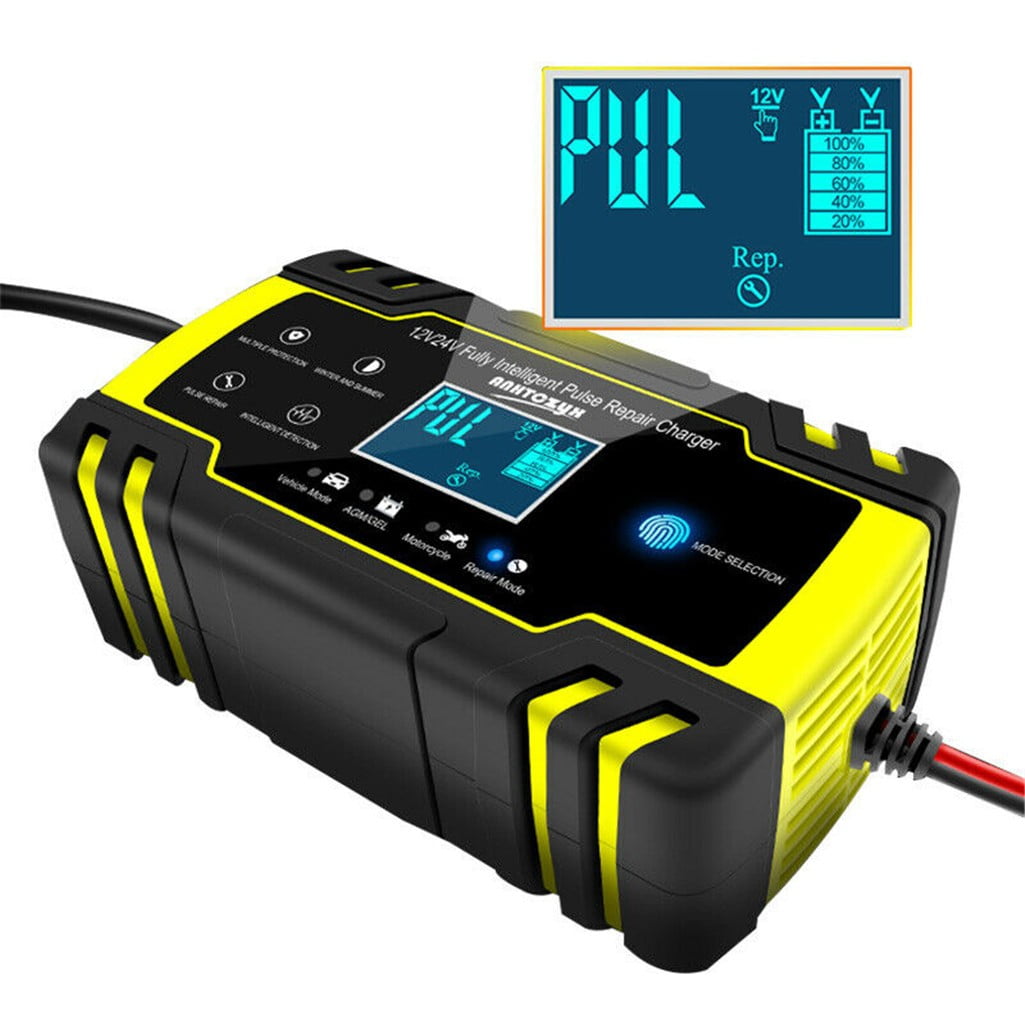 Buodes Summer Savings Clearance Spring Newness Smart Battery Charger 12 / 24V 8A 150Ah Car Battery Charger Car