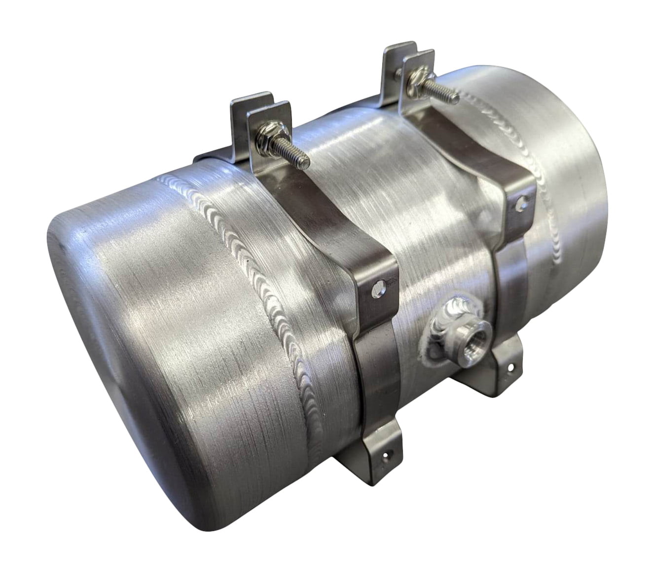 6x9 End Fill Round Spun Aluminum Gas Tank .90 Gallon - Mini Bike, GoKart, Riding Mower