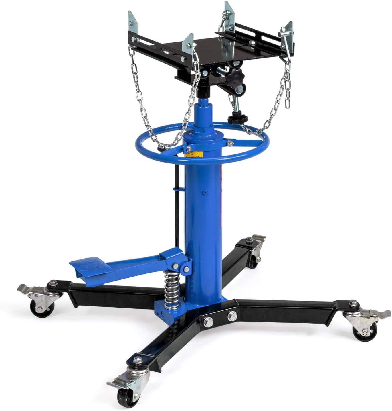 TUFFIOM Transmission Jack, 1660 lbs 3/4-Ton Hydraulic 2-Stage High Lift Vertical Telescoping Floor Jack Stand, 34
