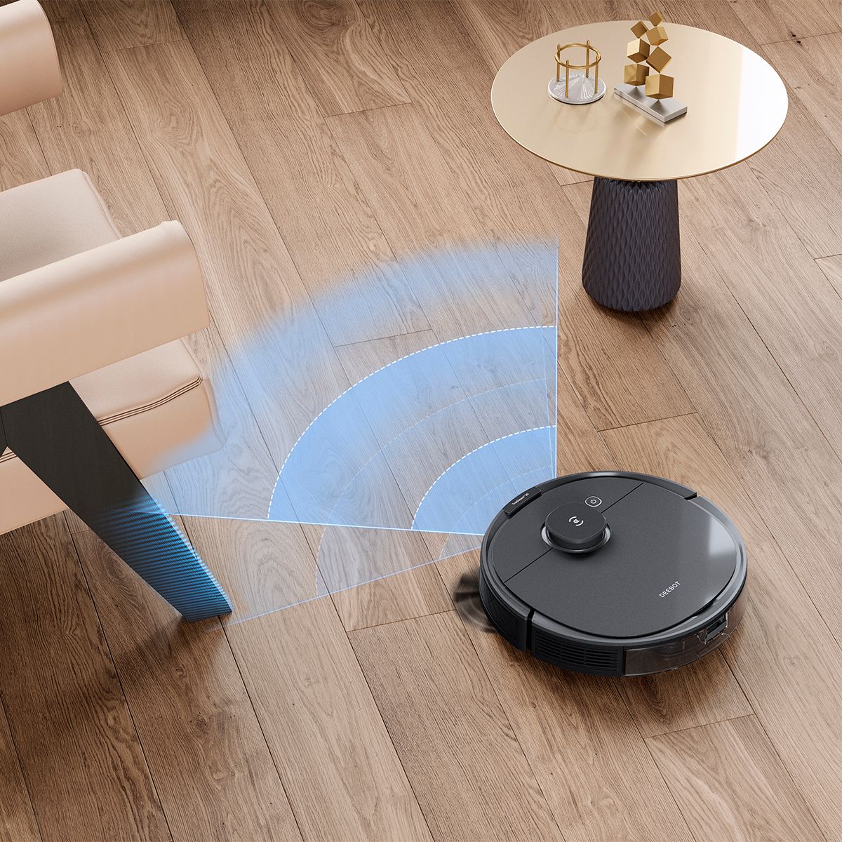 ECOVACS Robotics - DEEBOT T8+ Vacuum & Mop Robot with Advanced Laser Mapping and 3D Obstacle Detection & Avoidance - Grey
