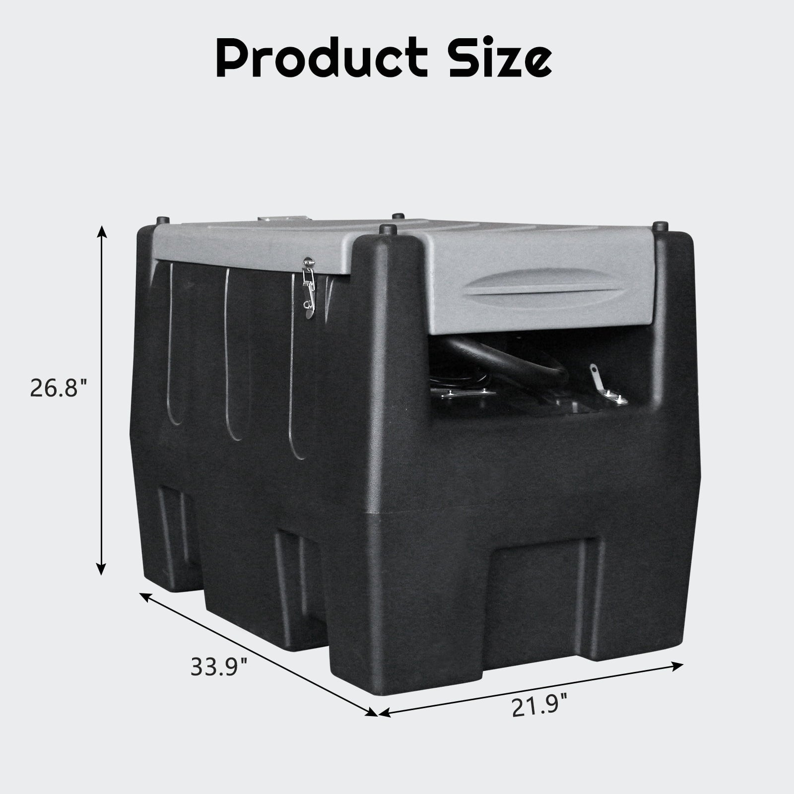 Zimtown Portable Diesel Tank, 58 Gallon Diesel Tank, Portable Fuel Tank, Black