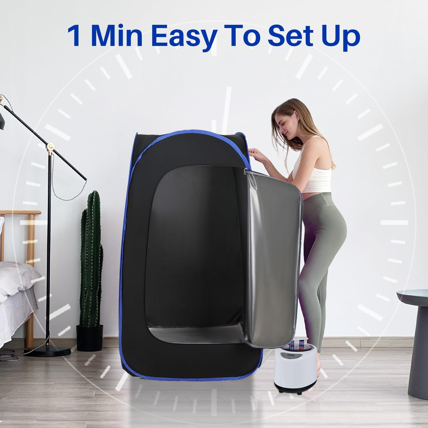 TOREAD Full Body Sauna 300D Canvas, Foldable Steam Saunas Tent with 2.6L & 1000W Steam Generator Remote Control