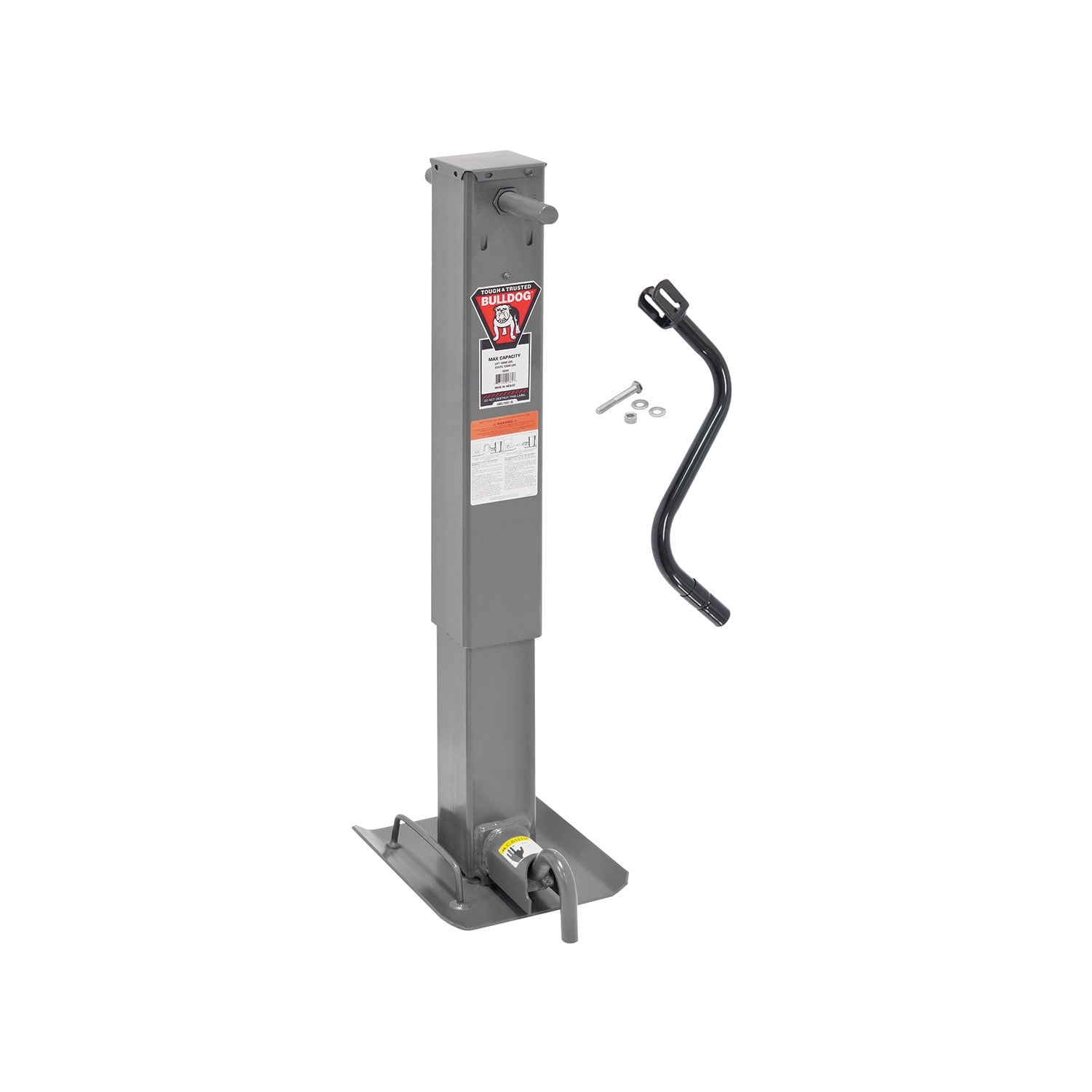 Bulldog 12000 Lb 182404 HD Sidewind Heavy Duty Square Trailer Jack with Drop Leg