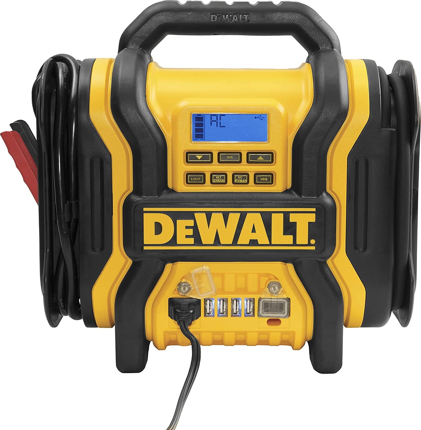 DW DXAEPS14 1600 Automotive Jump Starter/Power Station with AC Power Inverter, Digital Compressor