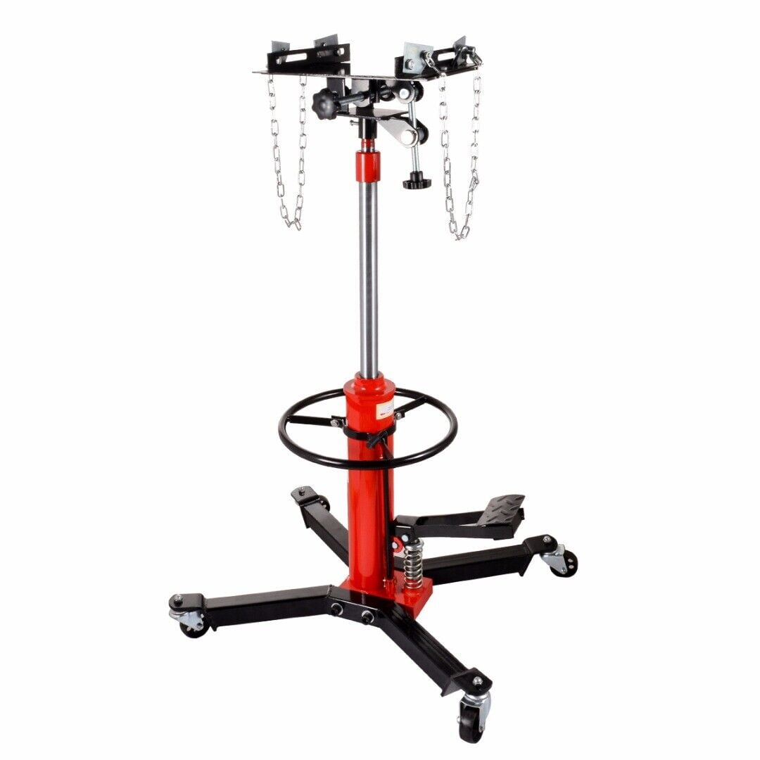 JSTUOKE Hydraulic Car Transmission Jack Vertical Lift,1660 Pounds,360°Rotating Wheel Lift,Red