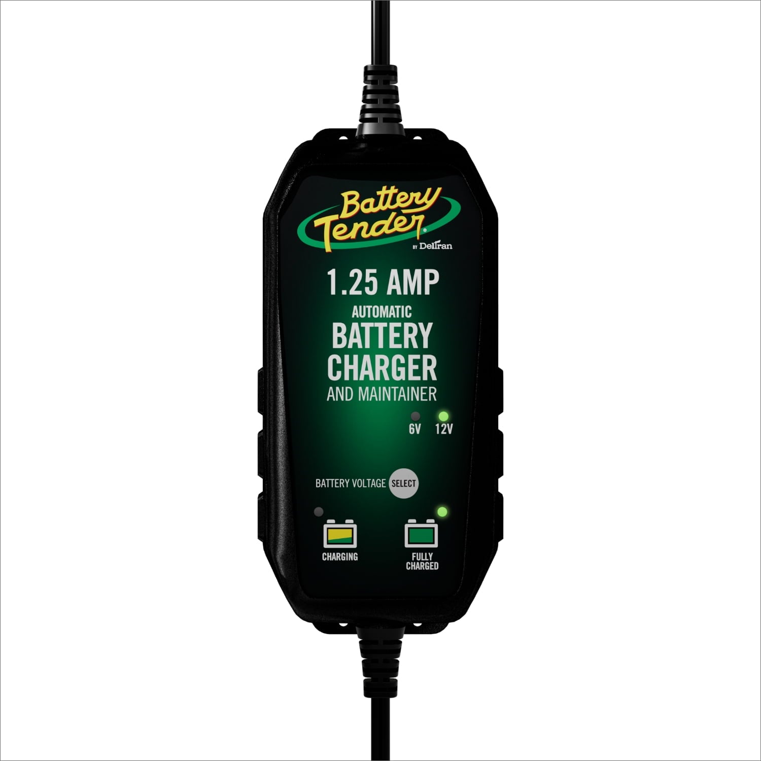 Battery Tender Plus 12V Battery Charger and Maintainer: Selectable 6V, 1.25 AMP, 12V Battery Charger and Maintainer for Powersports - Switchable 6 and 12V Battery Float Charger - 022-0211-DL-WH