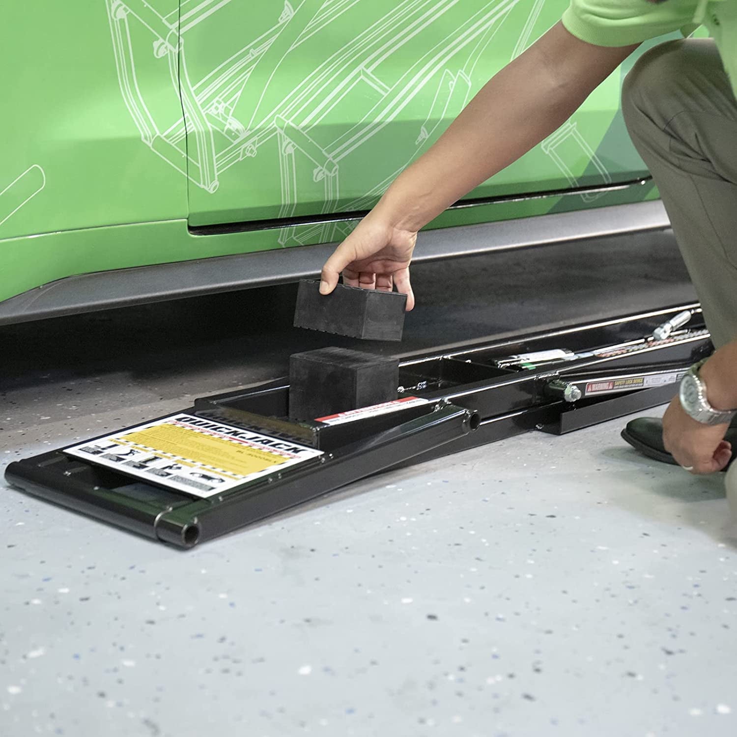 QuickJack 5000TLX- 5,000lb Extended-Length Portable Vehicle Car Lift with 110V Power Unit