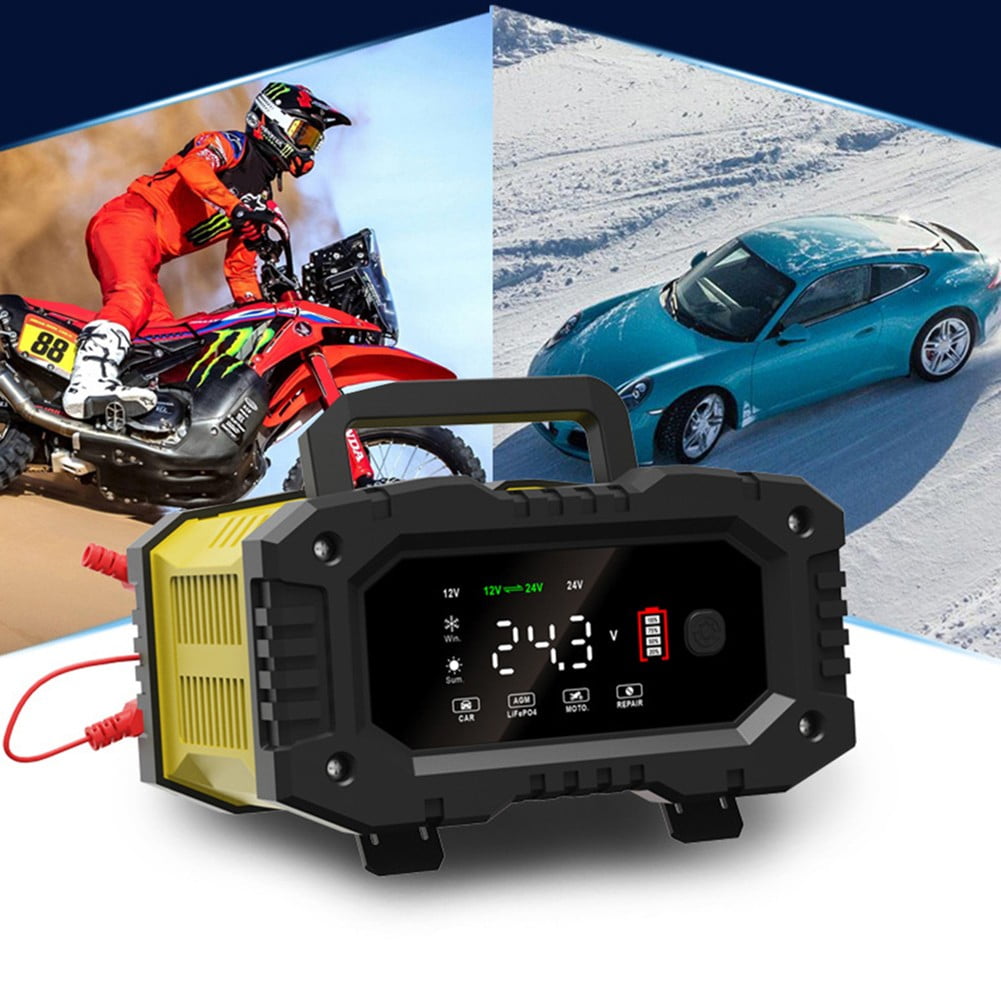 Bosisa 20A/10A Car Motorcycle Battery Charger 12V/24V Smart Charger Lithium Agm