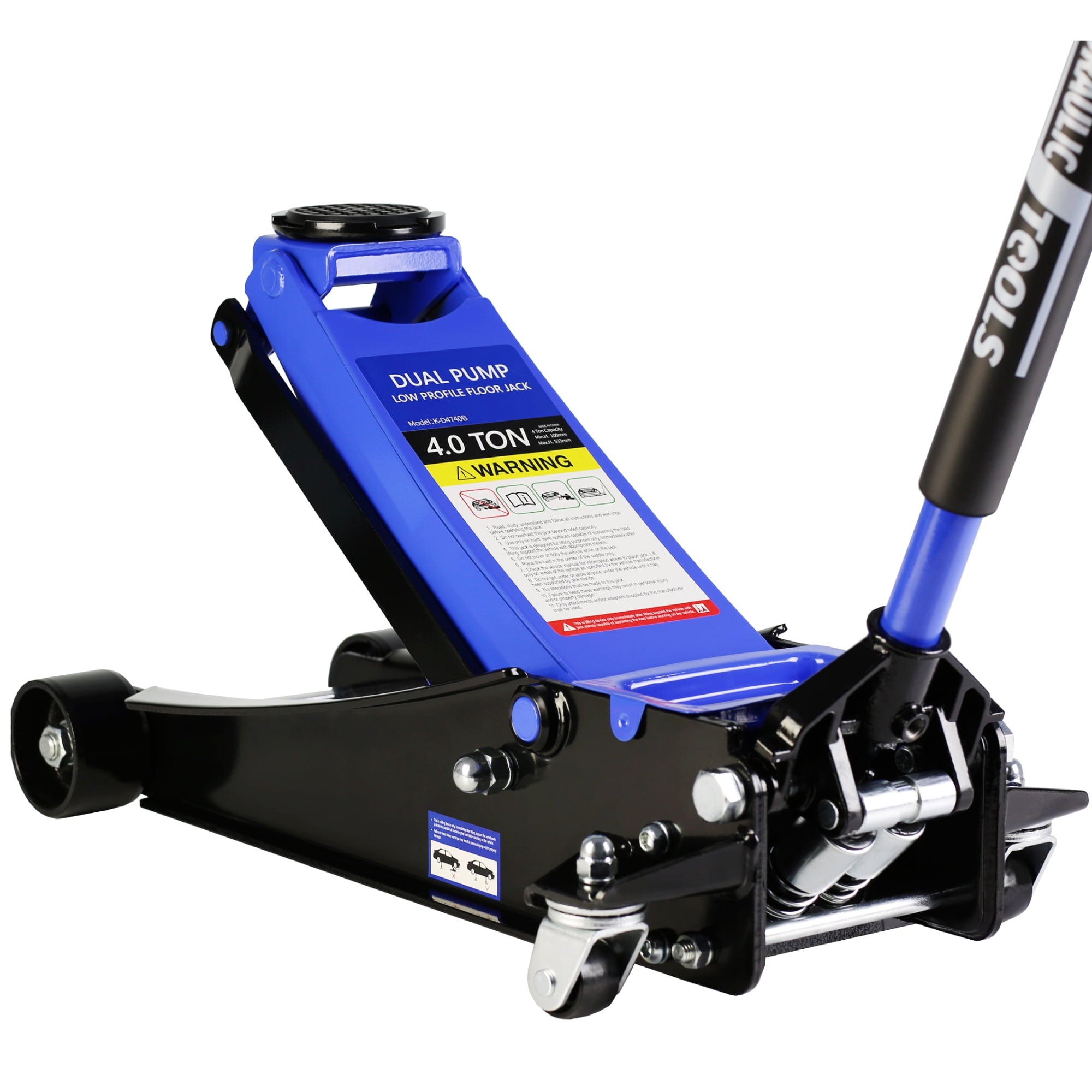 CQSXDA Floor Jack, 4 Ton Low Profile Floor Jack, Heavy-Duty Steel Racing Floor Jack with dual Piston Quick Lift Pump, Floor Jack Lifting Range 4