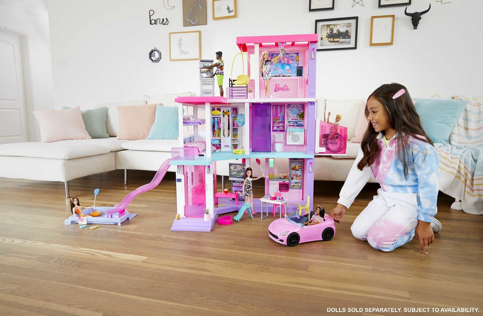 Barbie Deluxe Special Edition 60th DreamHouse Dollhouse Playset with 2 Dolls, Car and 100+ Pieces