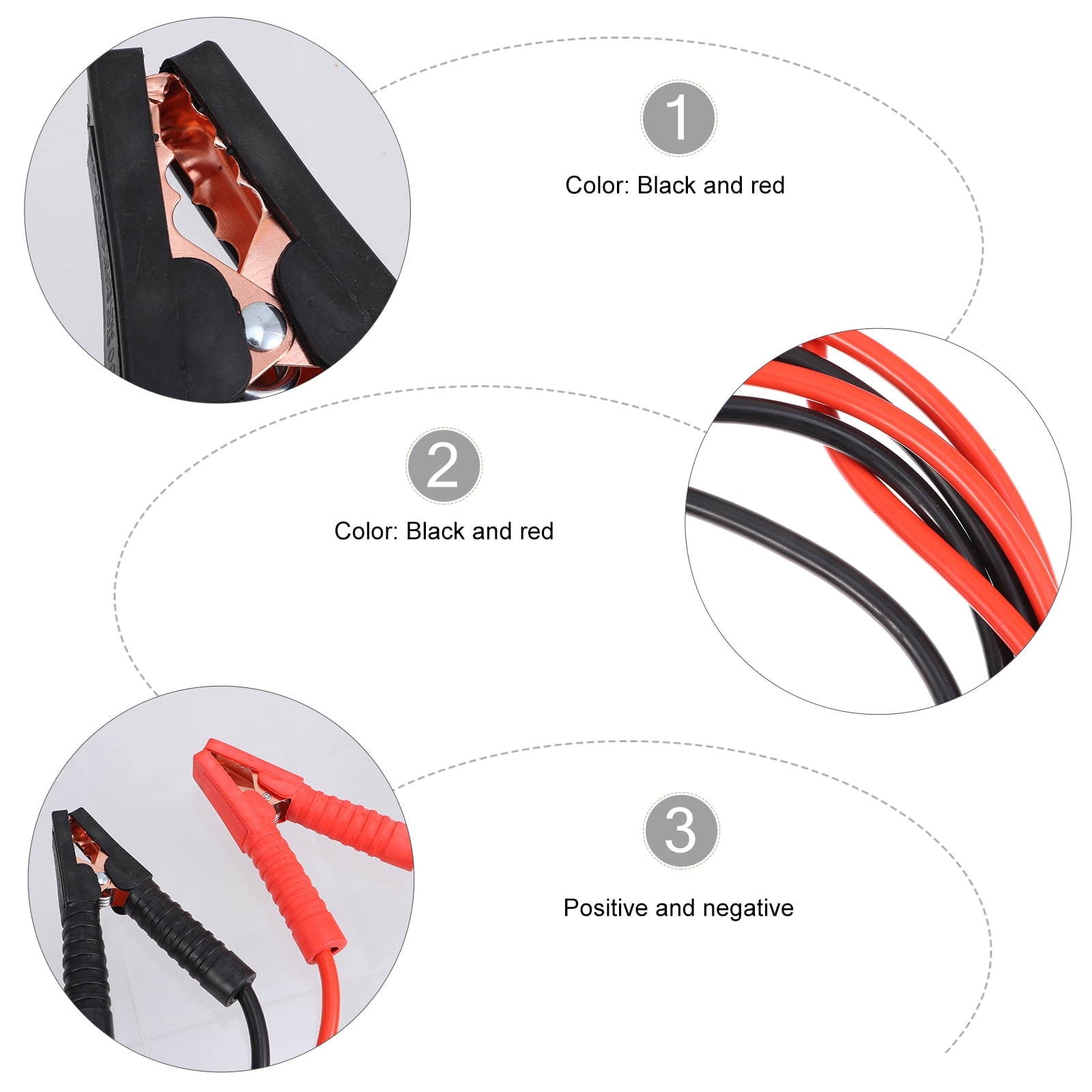 3 M Car Emergency Cable Power Wire Charger Auto Battery Jumper Cables with Connect Plug Booster Copper