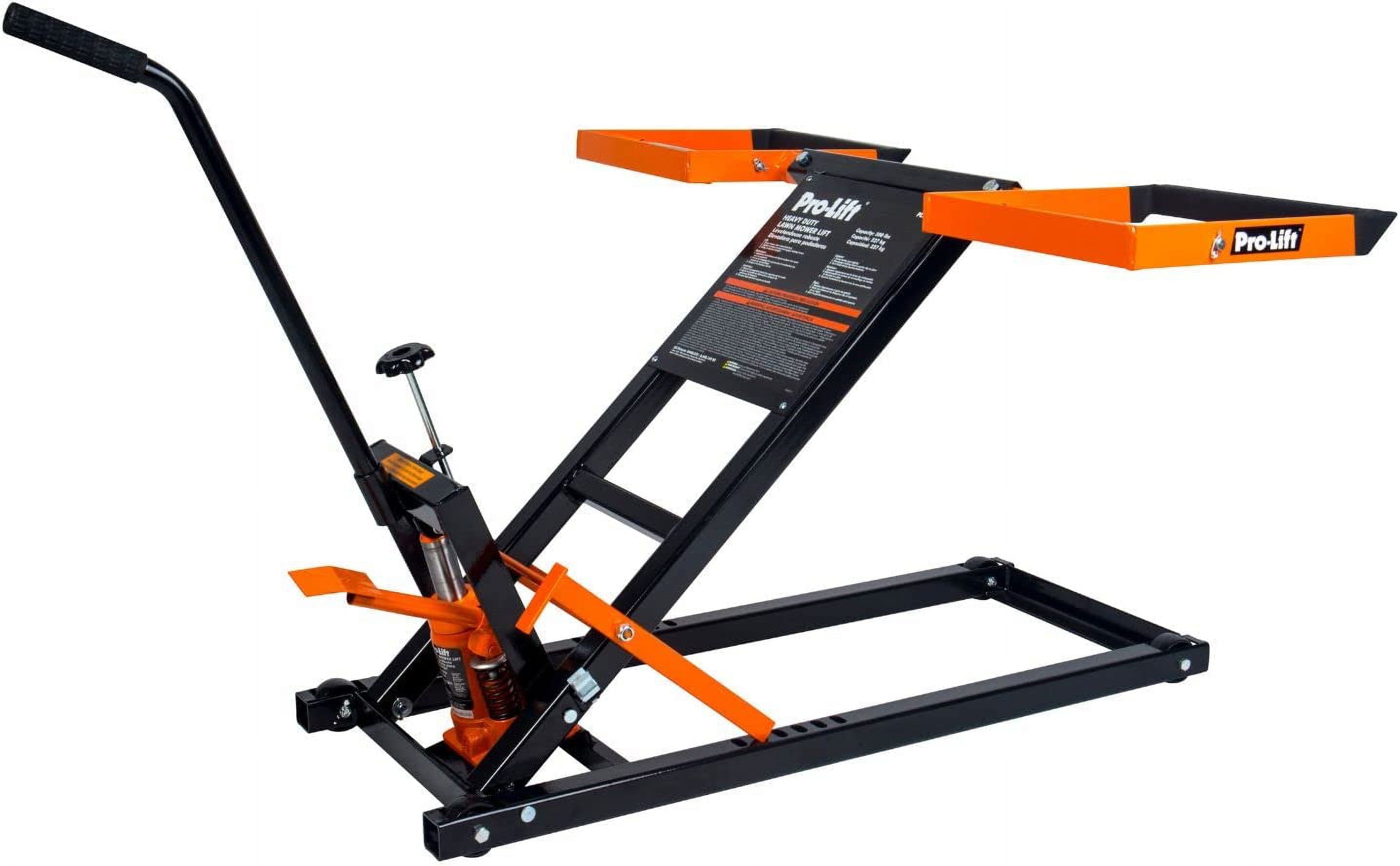 Pro-Lift Lawn Mower Lift with Hydraulic Jack for Riding Tractors and Zero Turn Lawn Mowers - 500 Lbs Capacity