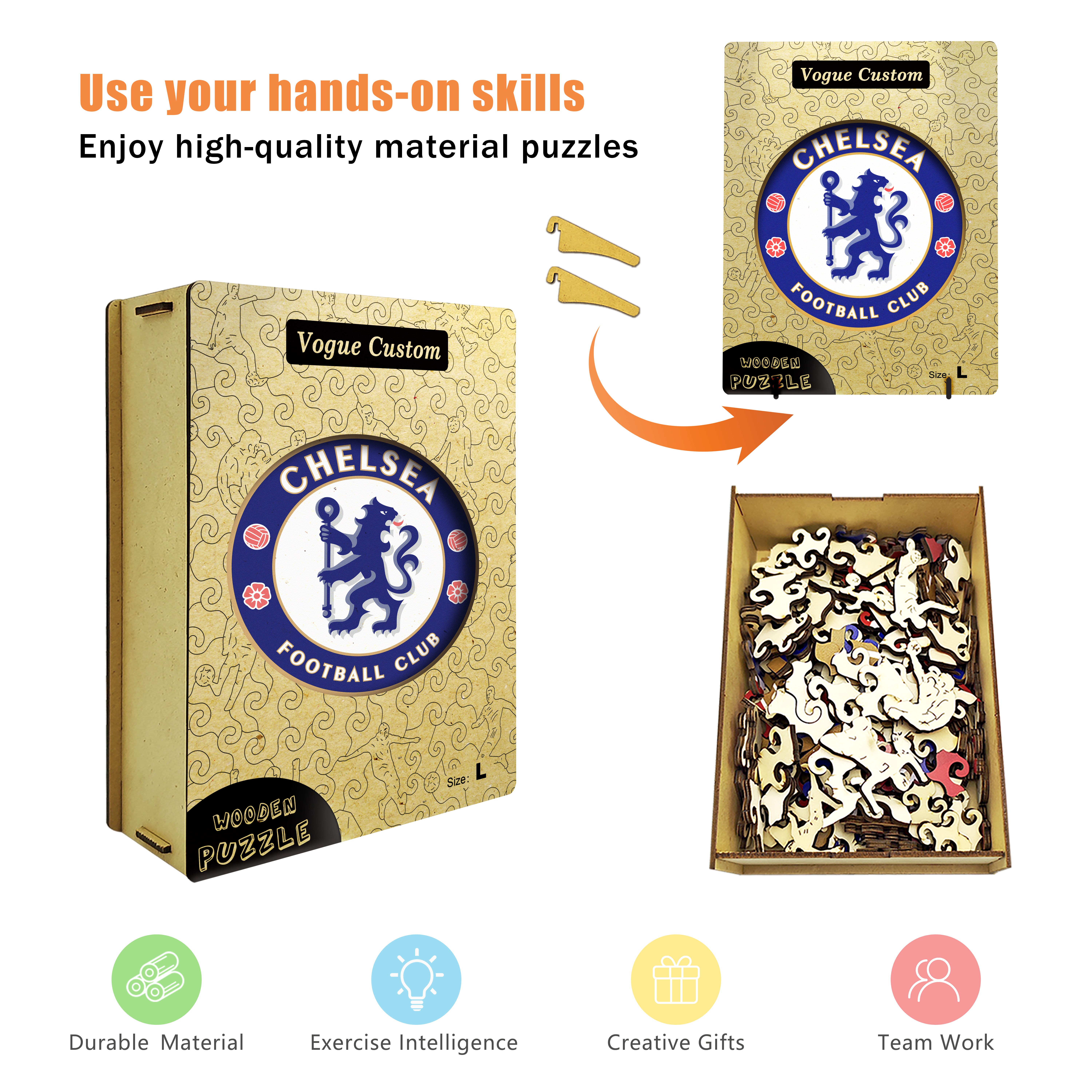 Chelsea Logo Wooden Jigsaw Puzzle