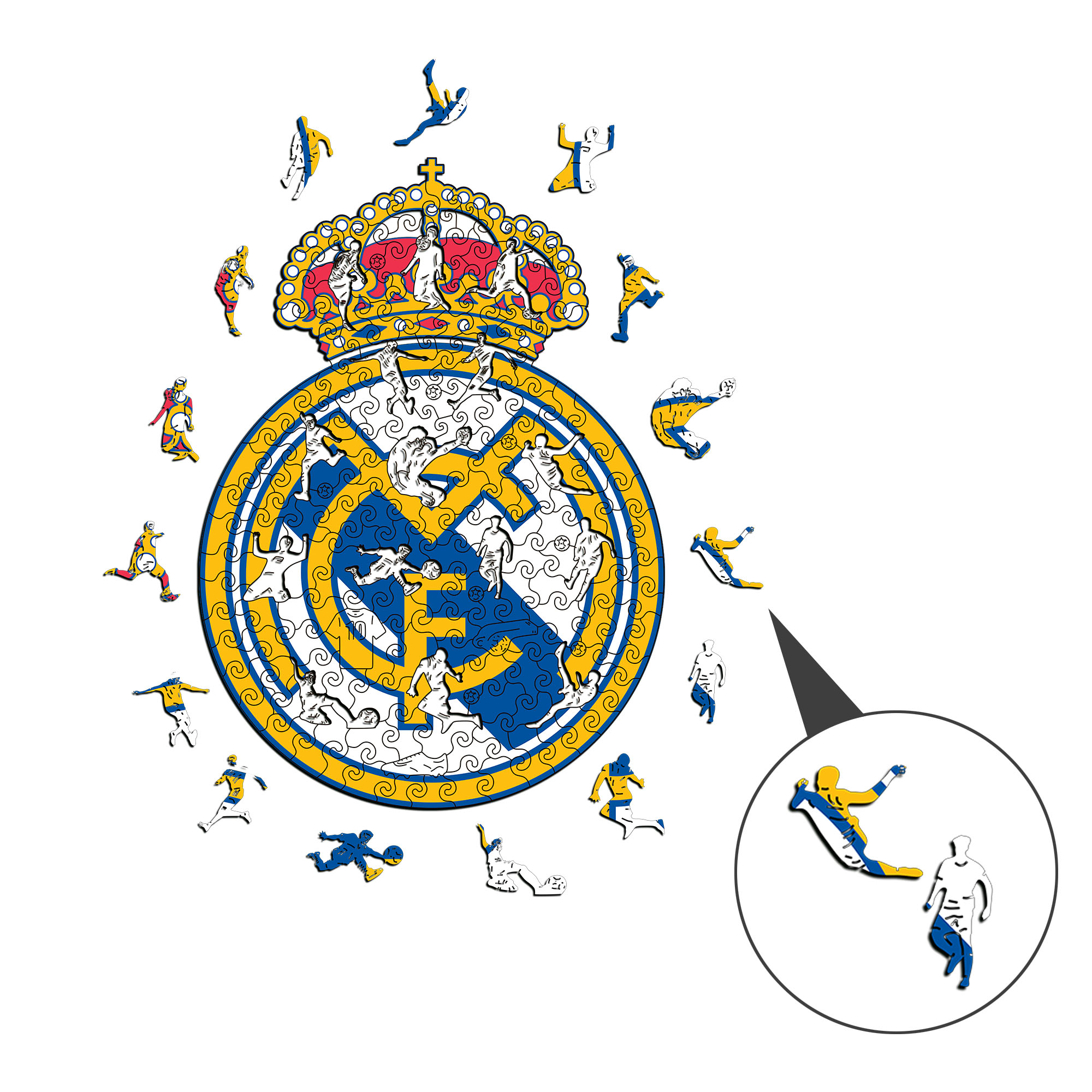Real Madrid Logo Wooden Jigsaw Puzzle