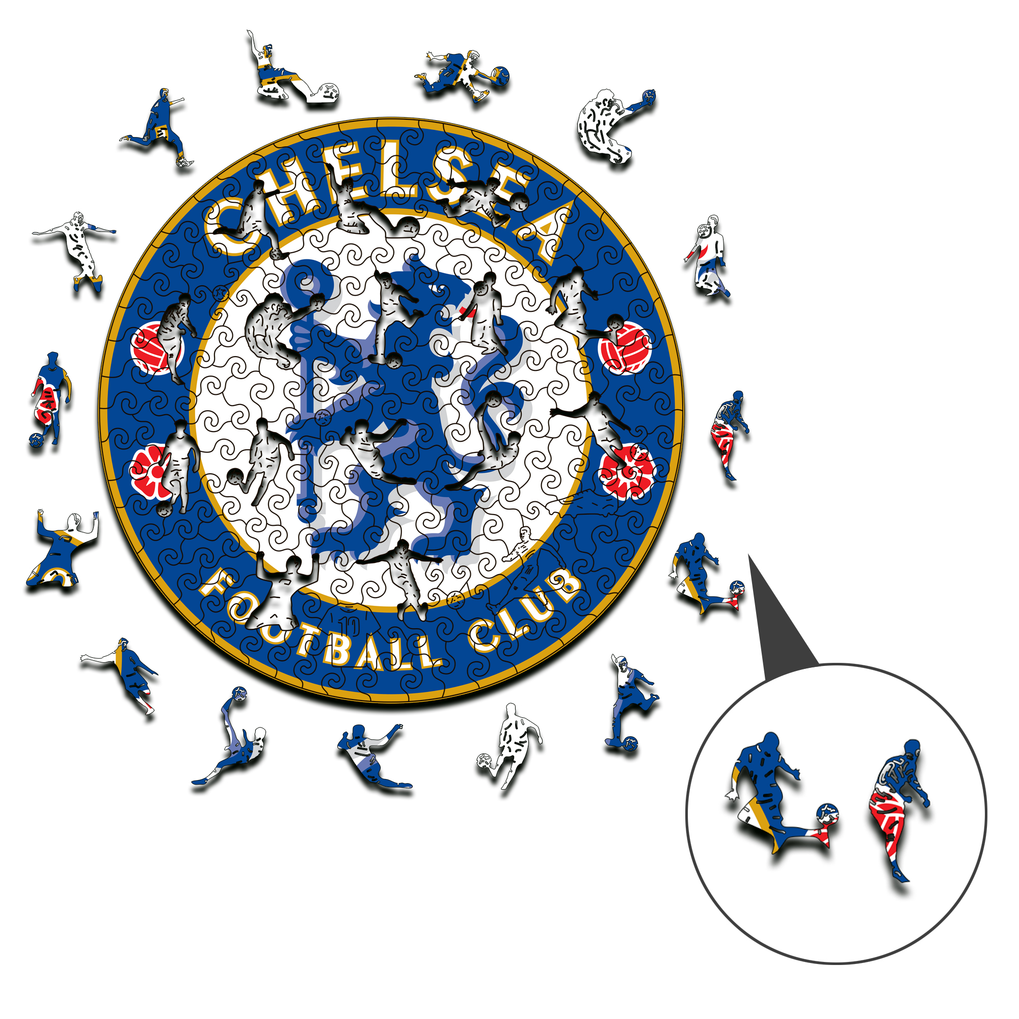 Chelsea Logo Wooden Jigsaw Puzzle