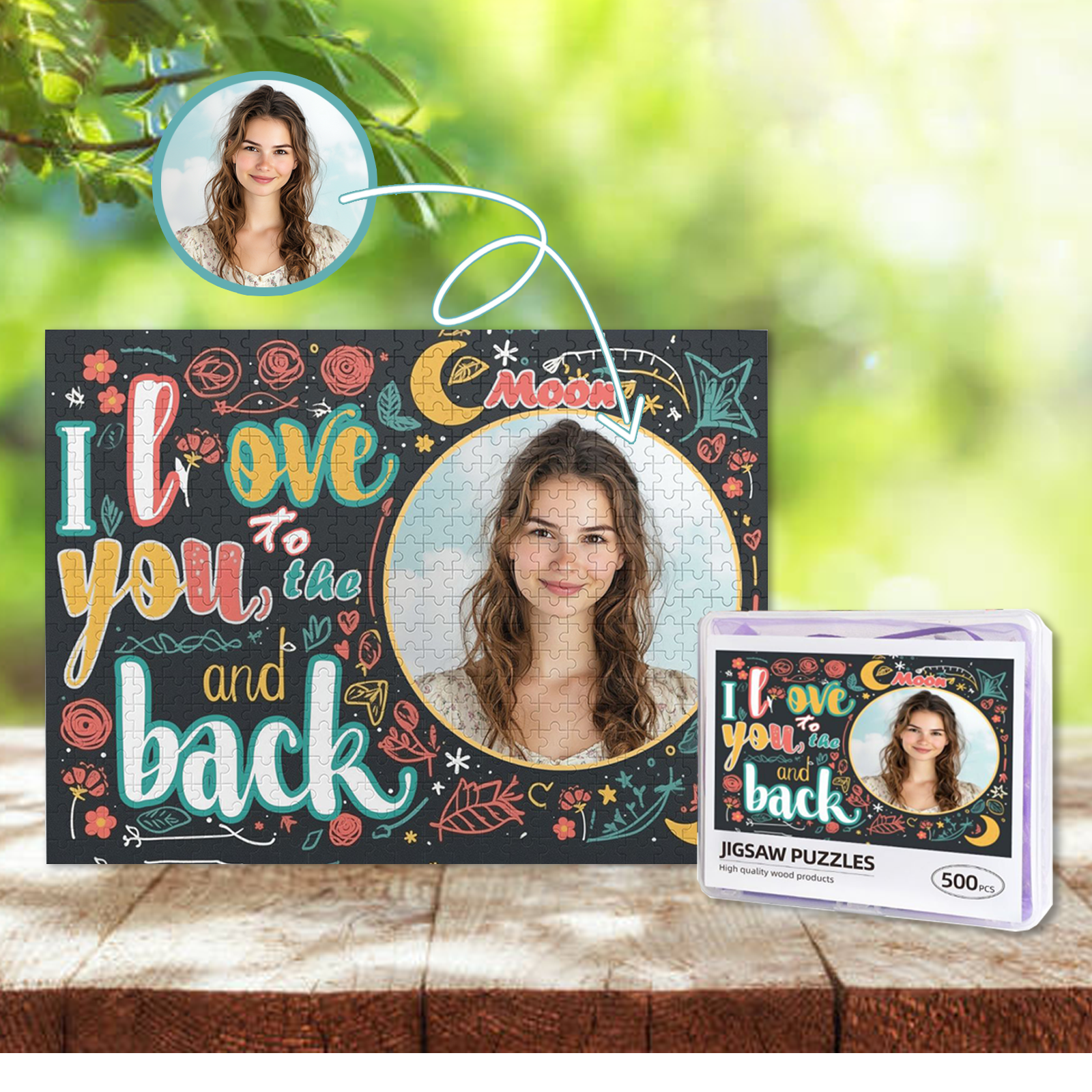 Custom Single Head Jigsaw Puzzle 500PCS