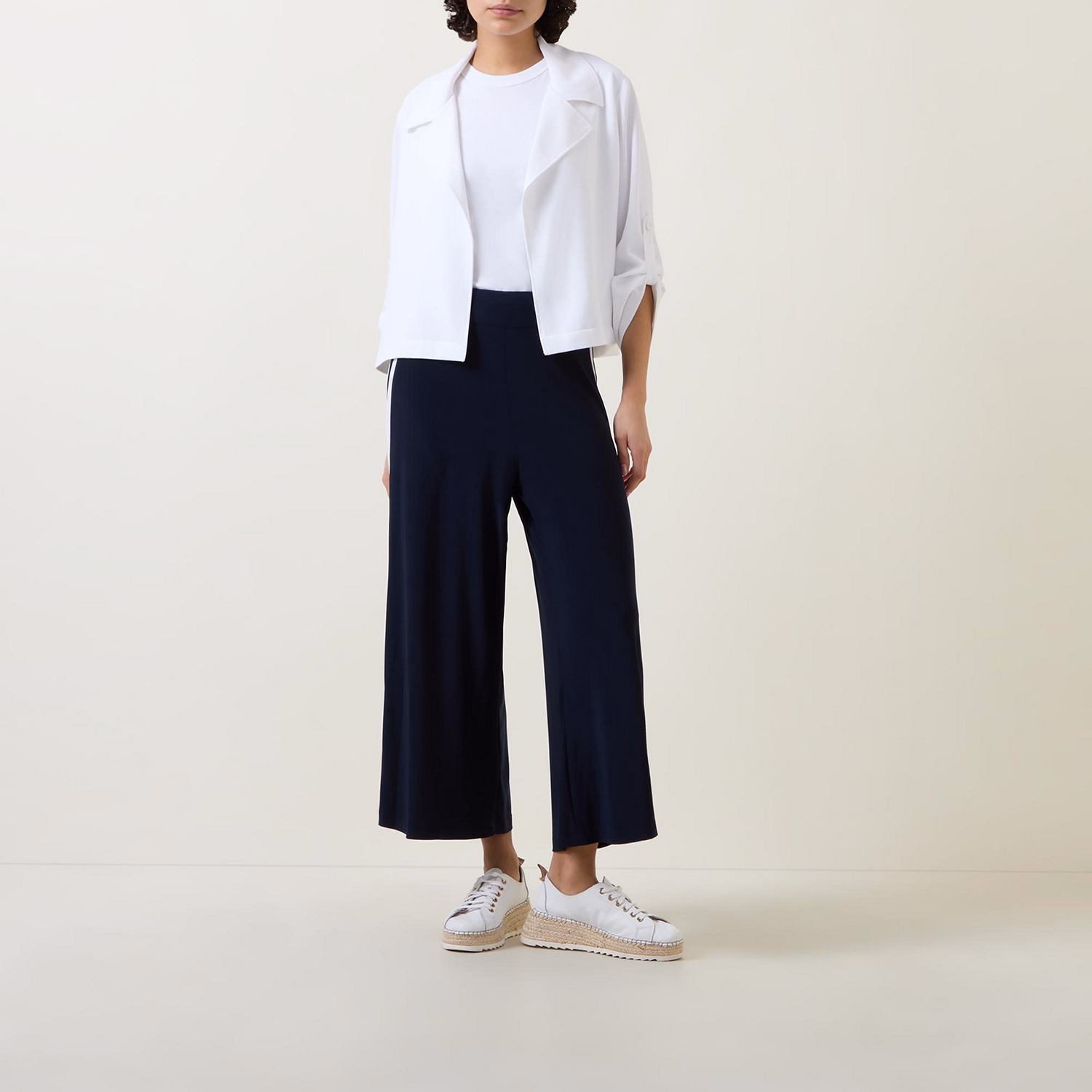Mid-Rise Side Stripe Trousers