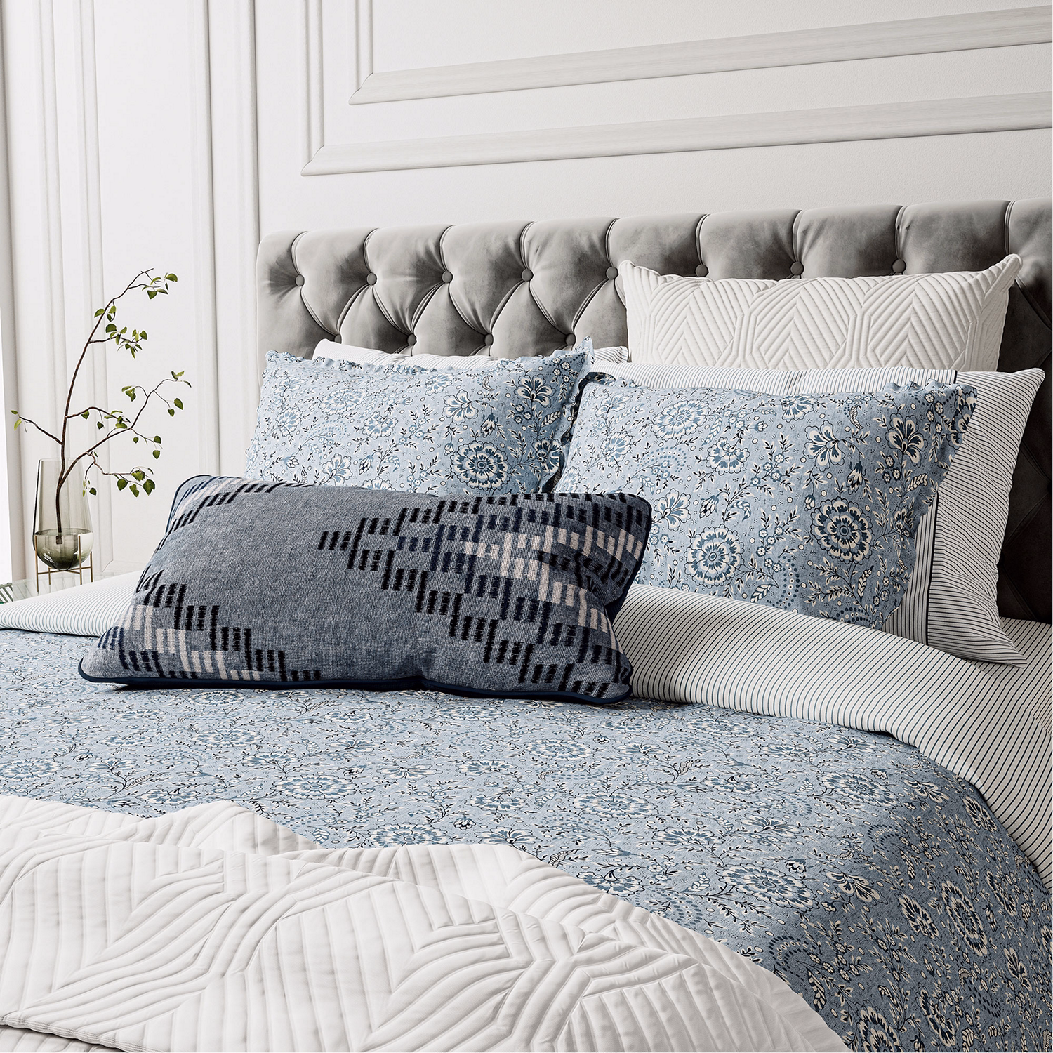 Azora Oxford Pillowcase Chambray