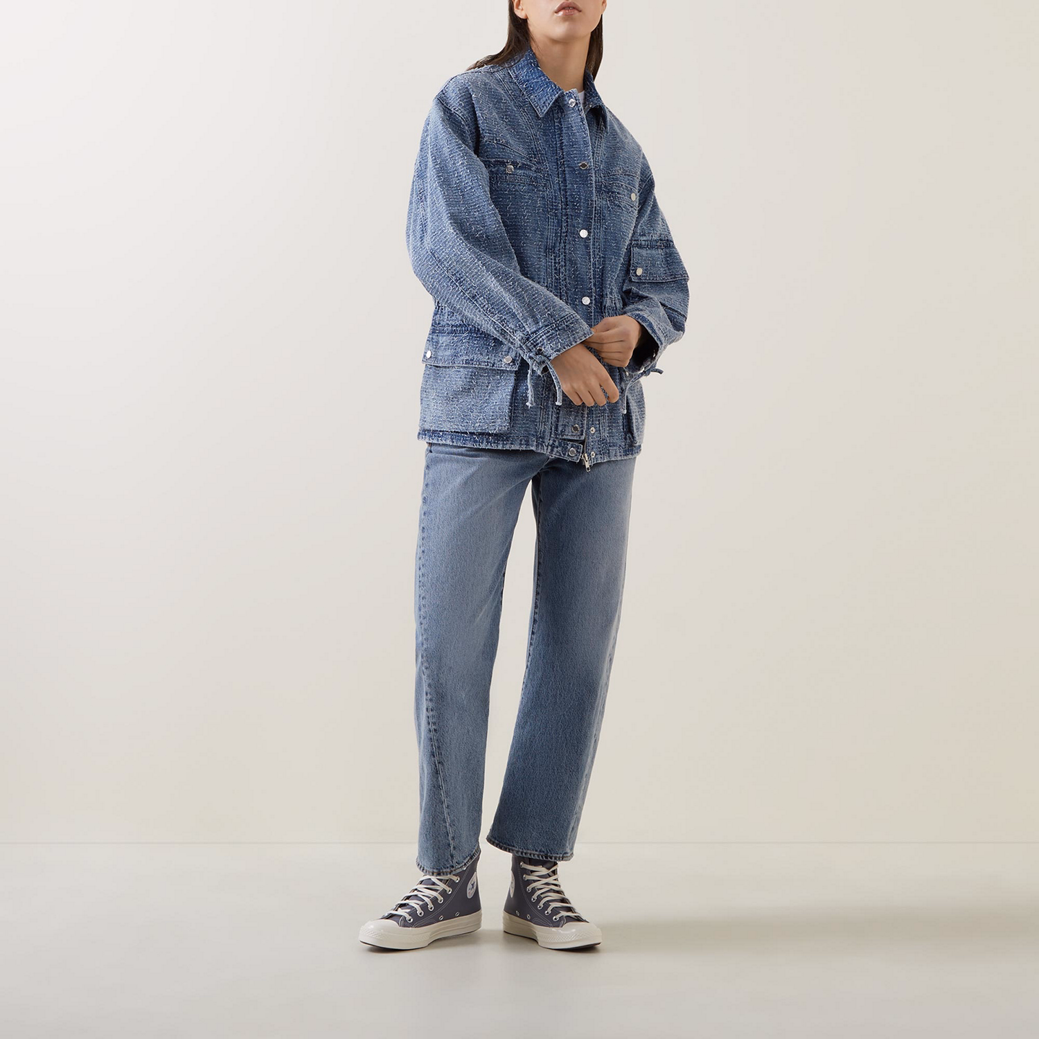 Virea Textured Denim Jacket
