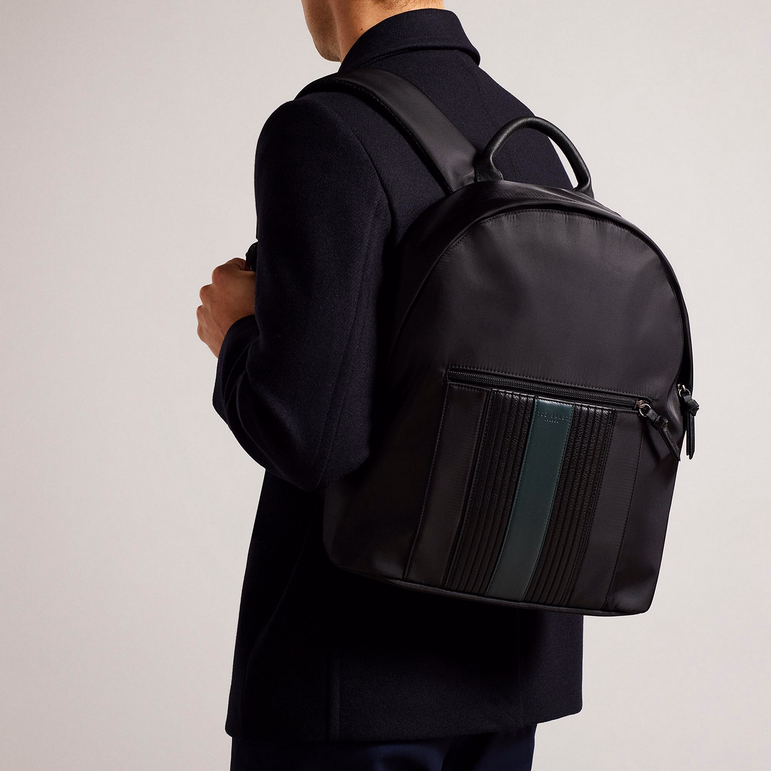 Rucken Core Twill PU Striped Backpack