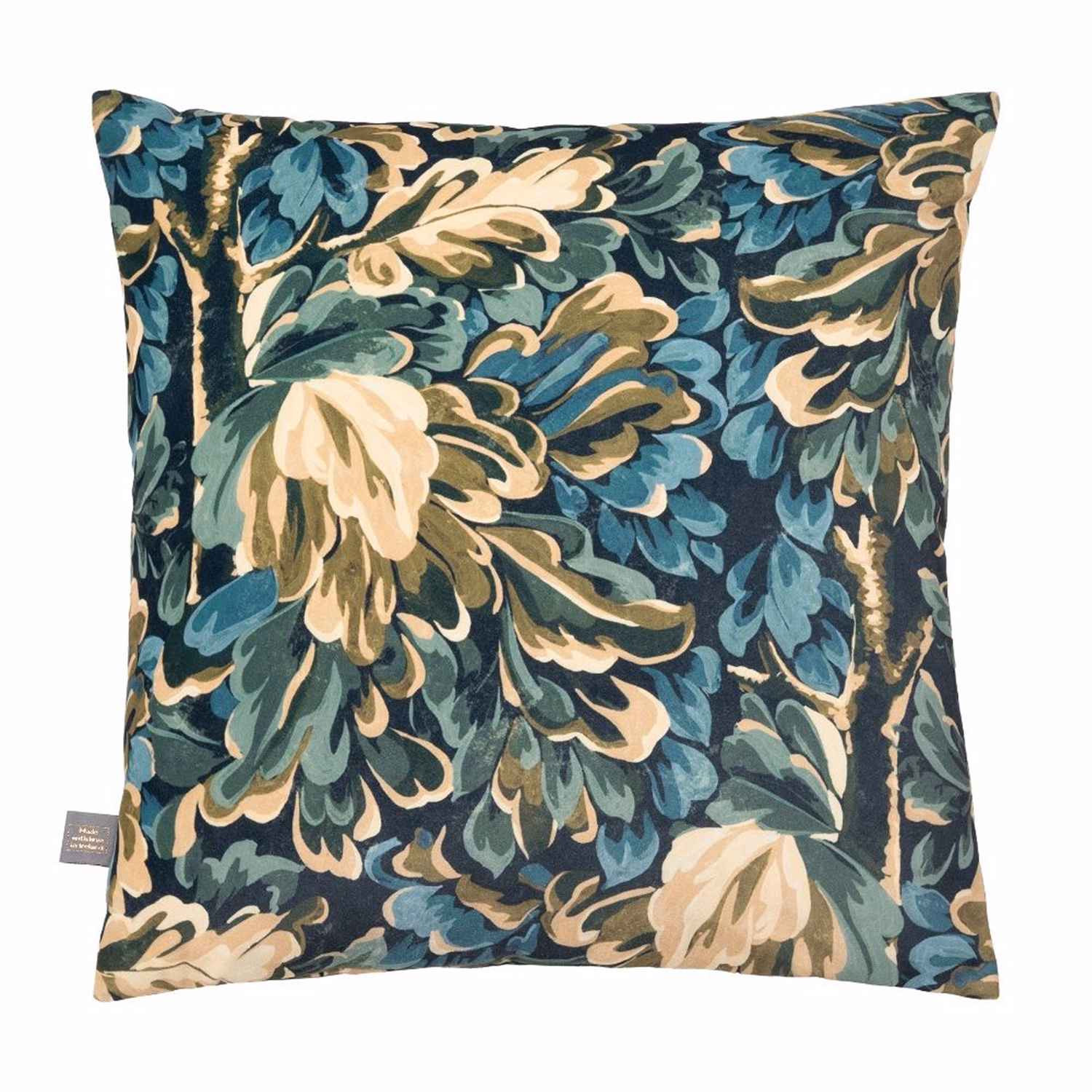 Vintage Leaf Cushion Green