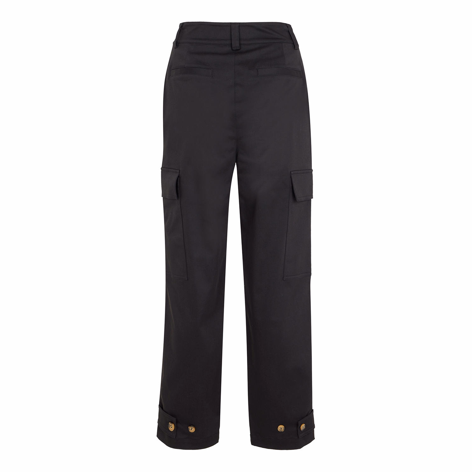 High-Rise Straight Cargo Trousers