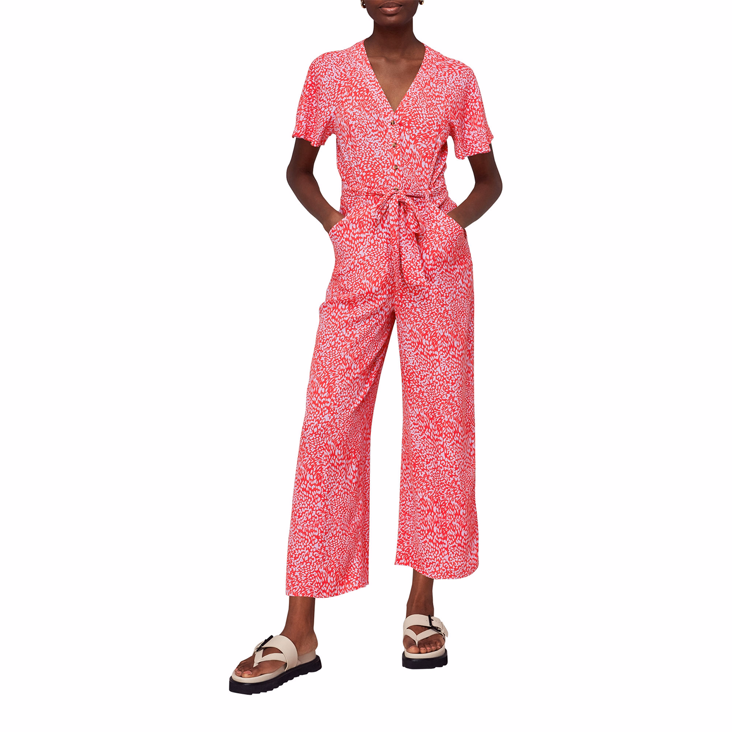 Diagonal Leopard Jumpsuit