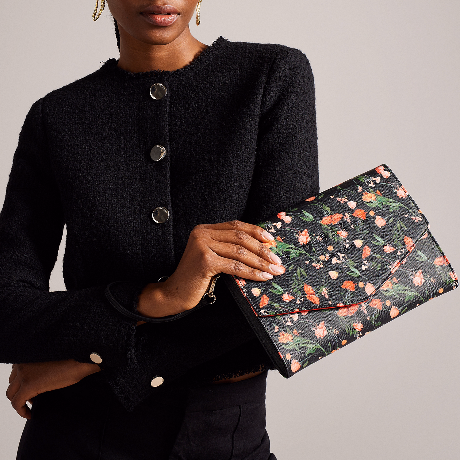 Floral Envelope Clutch