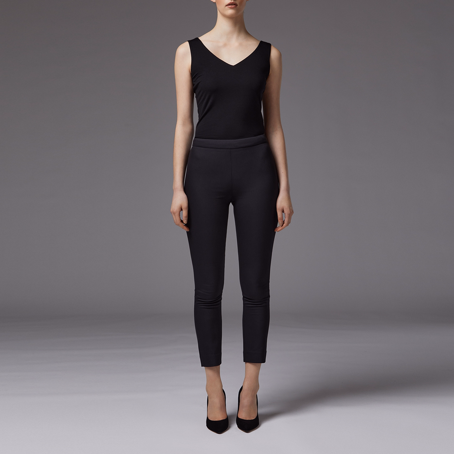 Evan Crepe Slim Cut Trousers