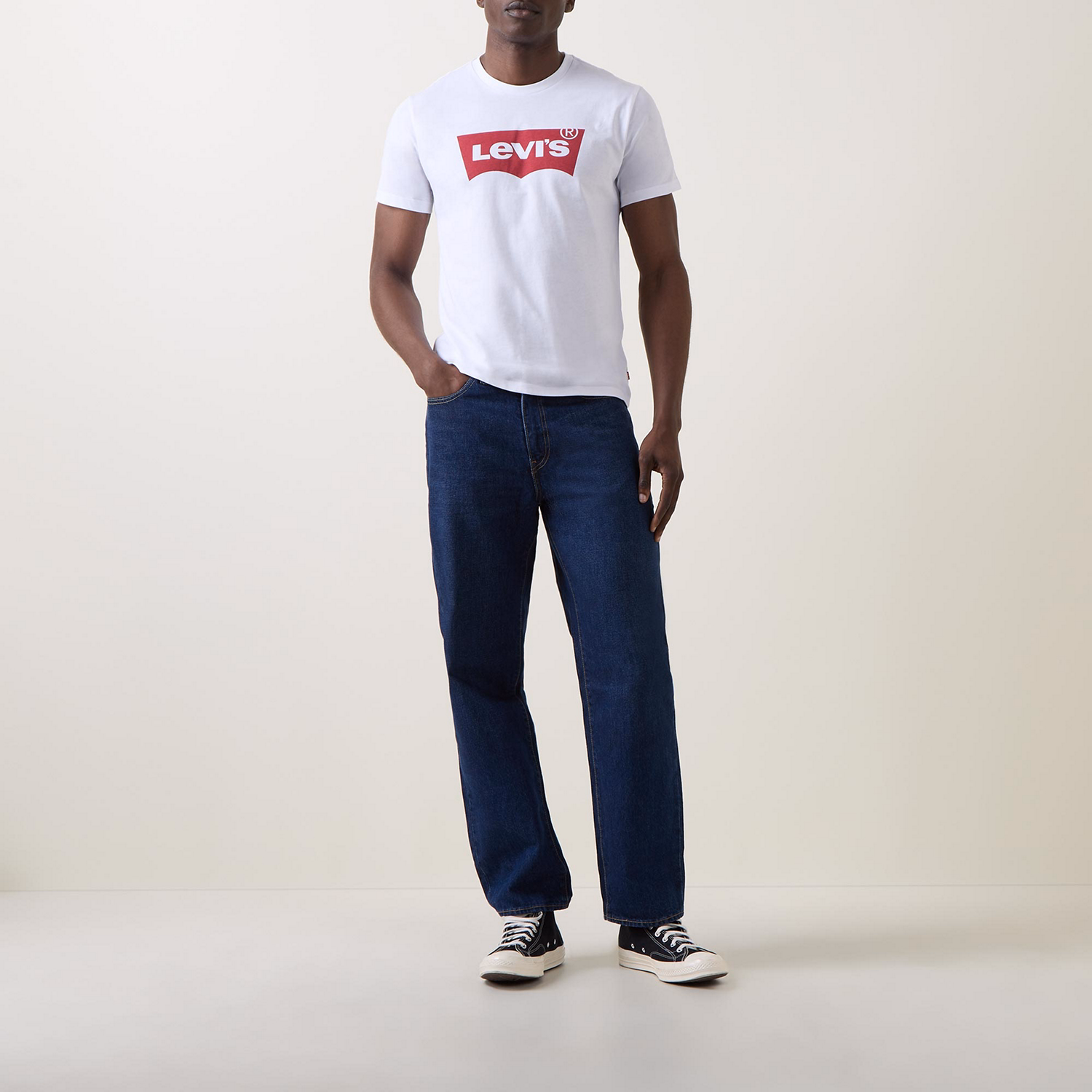 Batwing Logo Crew Neck T Shirt